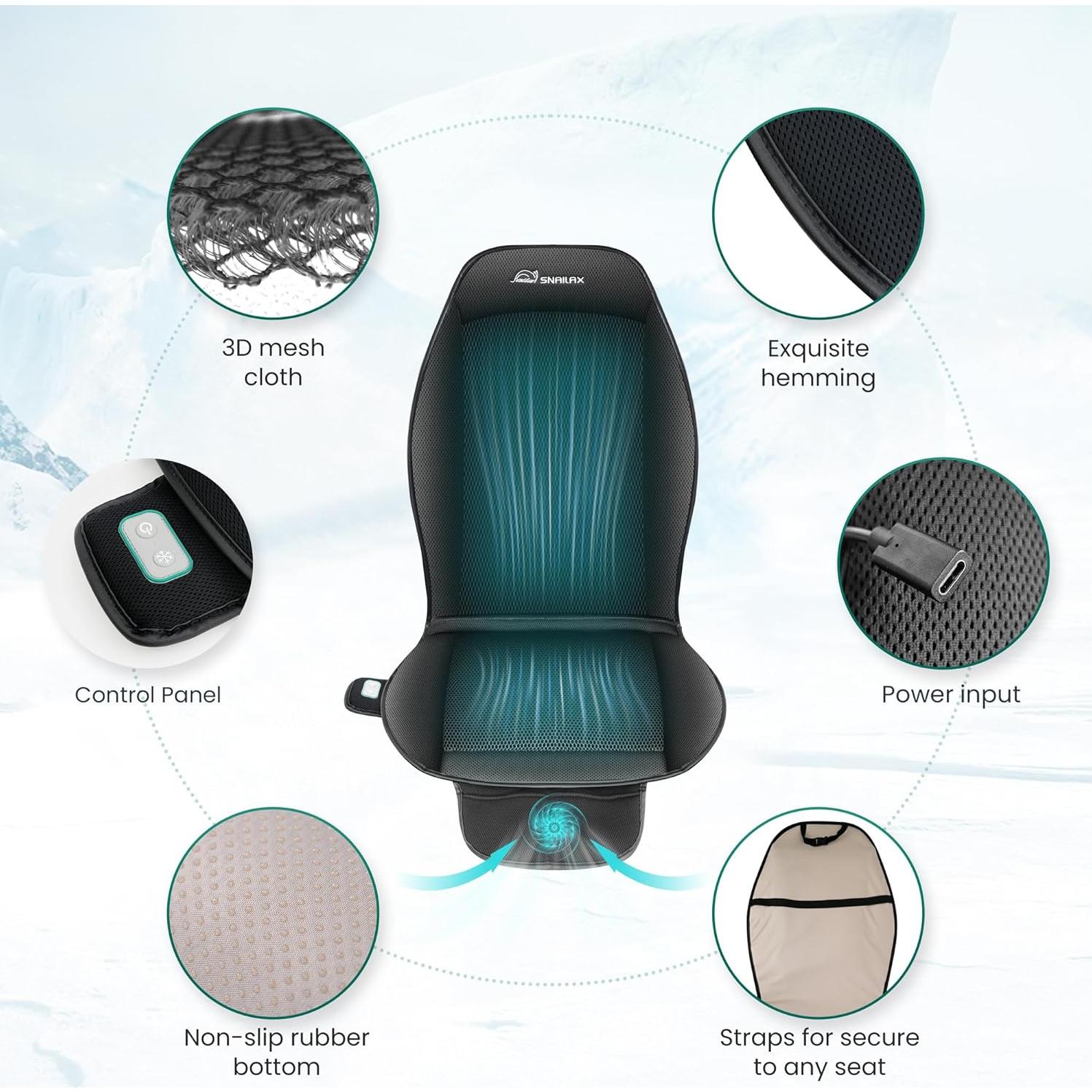 Cojín de Asiento Refrigerante Snailax SL-278-P 12V Ajustable