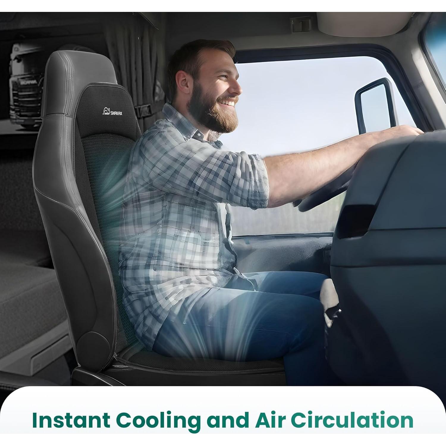 Cojín de Asiento Refrigerante Snailax SL-278-M 12V Negro