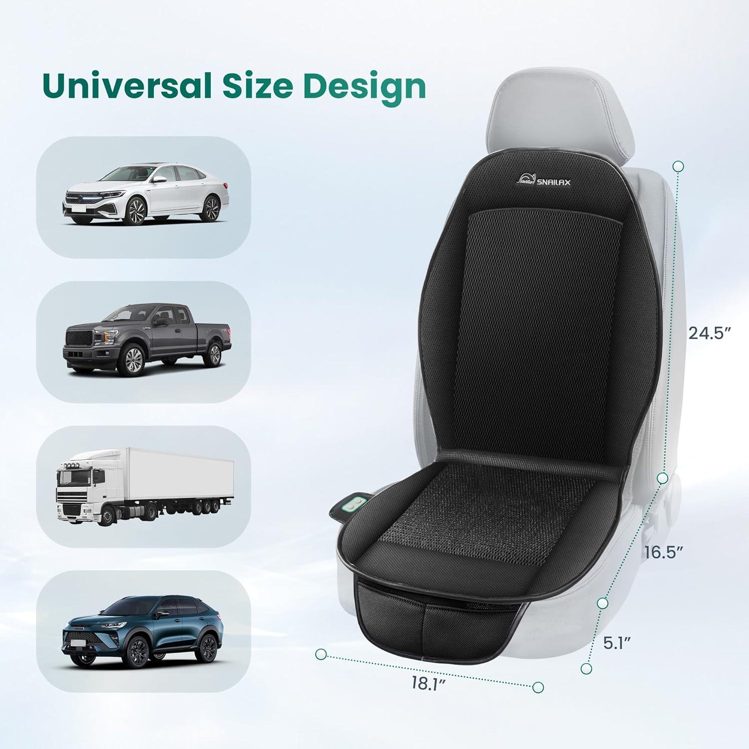 Cojín de Asiento Refrigerante Snailax SL-278-M 12V Negro