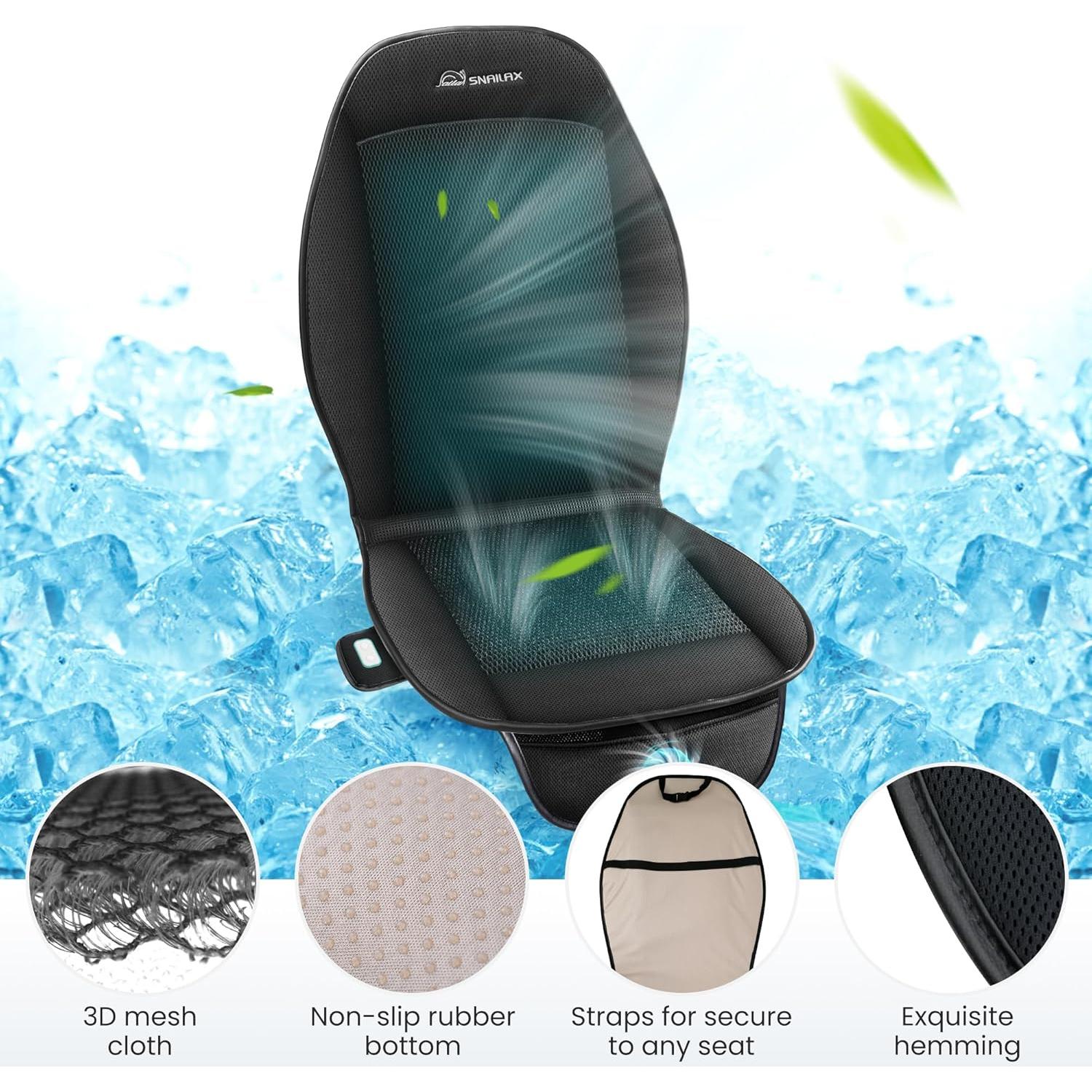 Cojín de Asiento Refrigerante Snailax SL-278-M 12V Negro