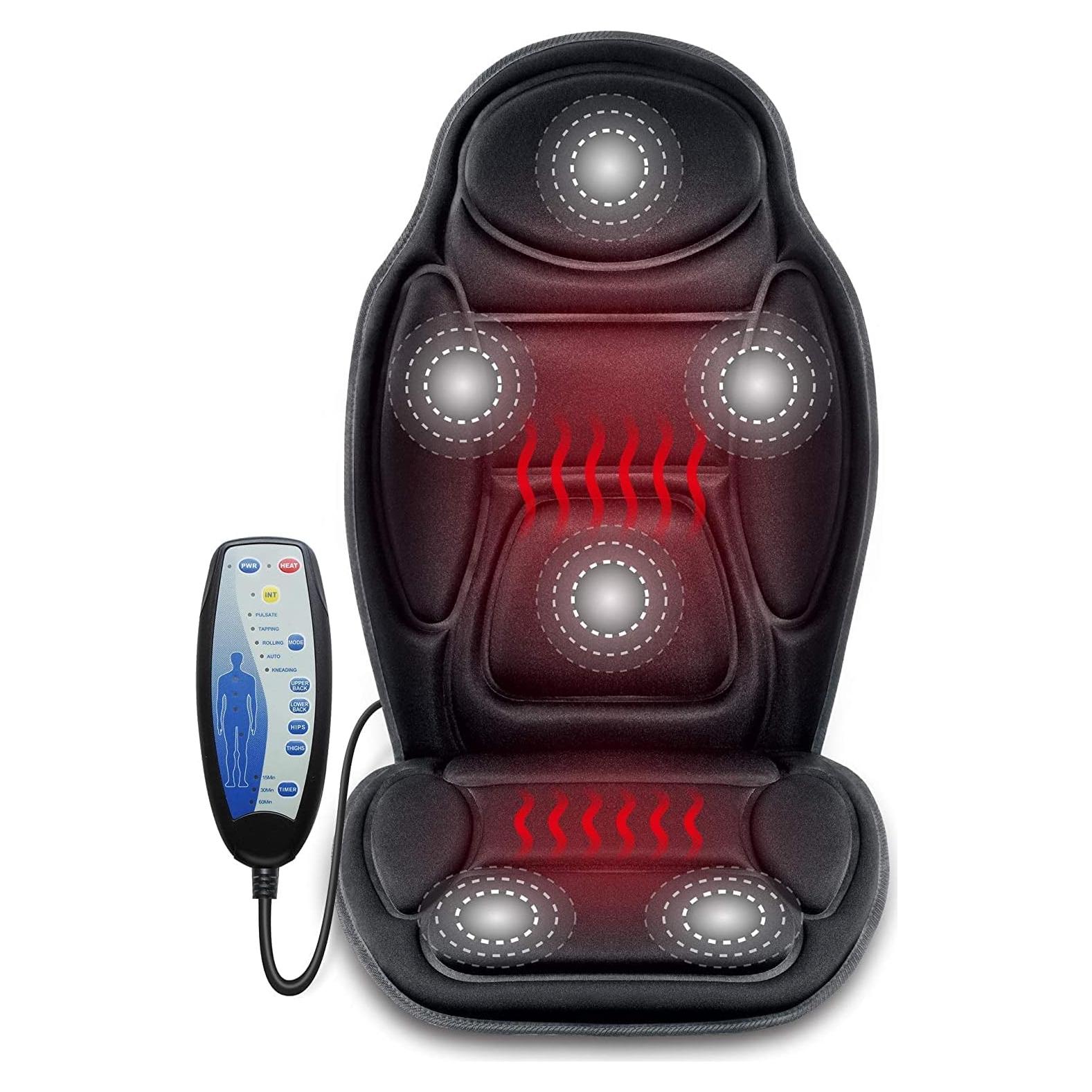 Cojín de Masaje Snailax SL-262A con Calor y 6 Nodos