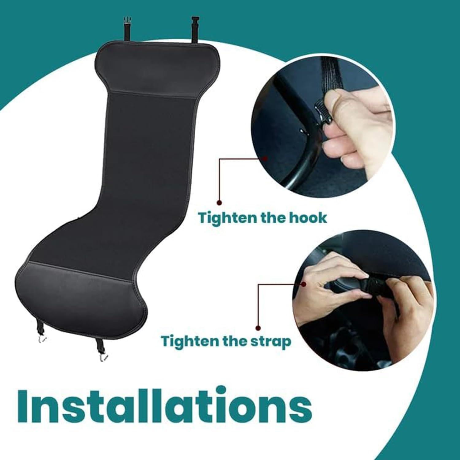 Funda de Asiento de Coche ZONETECH Premium Negro 2 Pack