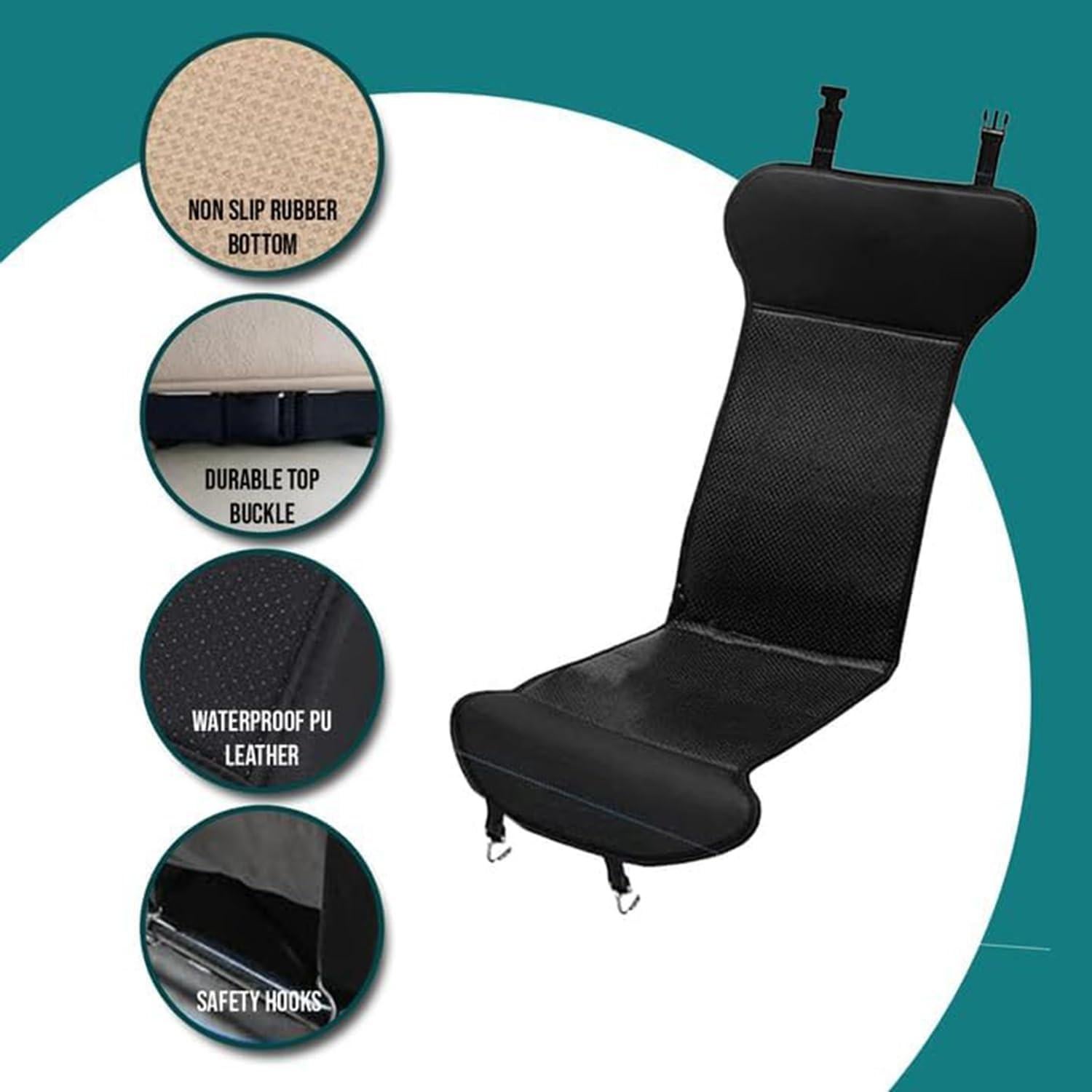Funda de Asiento de Coche ZONETECH Premium Negro 2 Pack