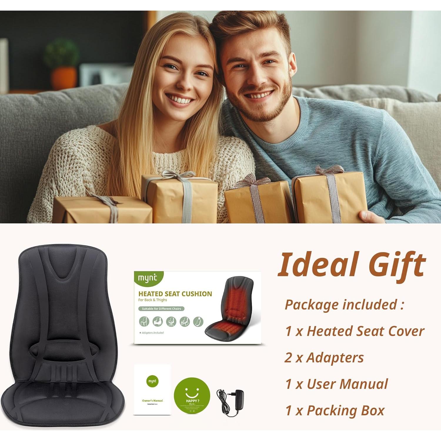 Funda de Asiento Calentada Mynt 109x46cm Control Temperatura