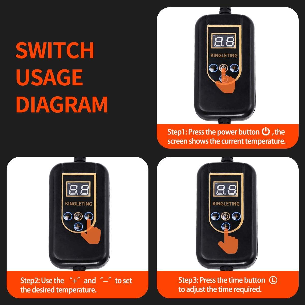 Cojín de Asiento Calentado KINGLETING con Controlador Inteligente