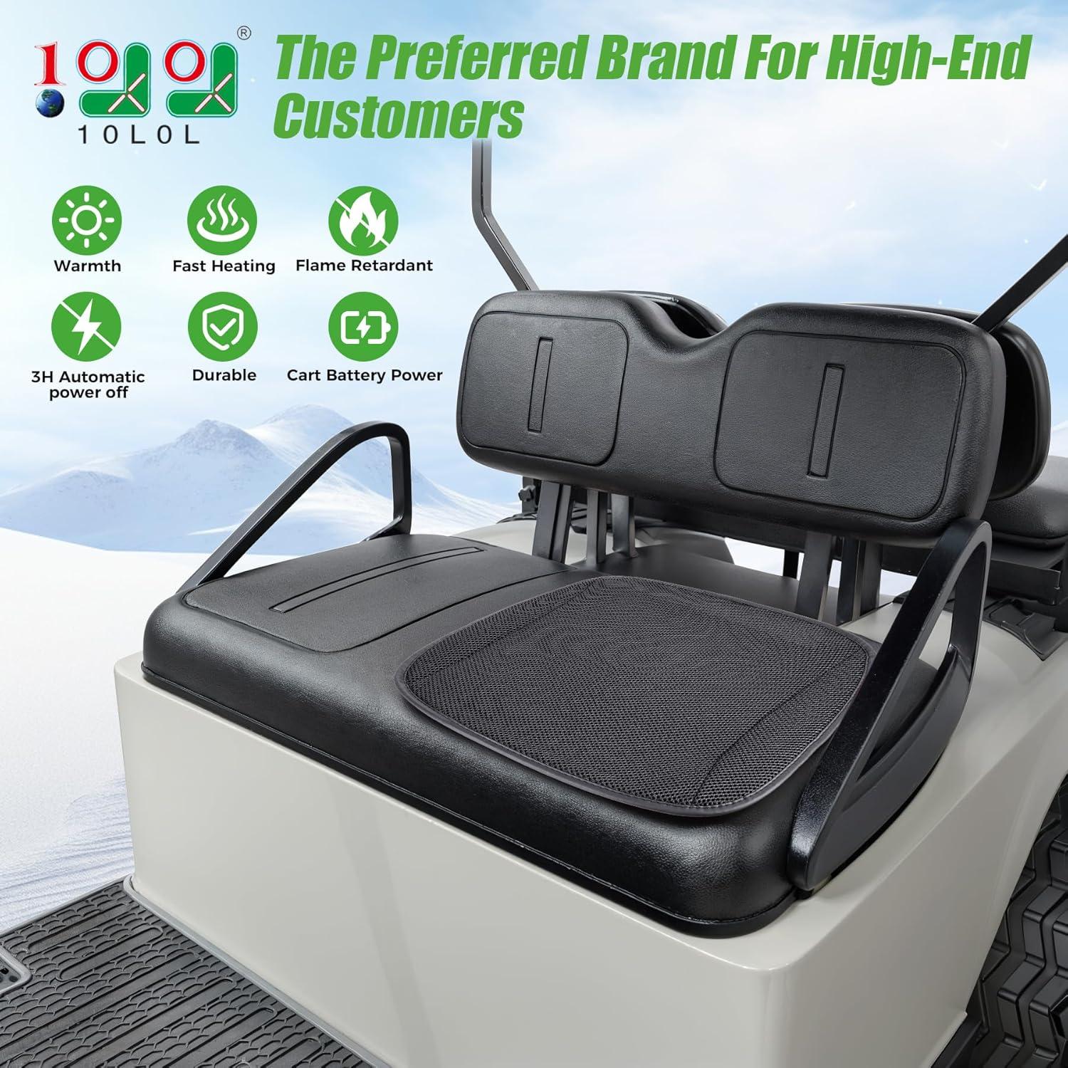 Cubierta de Asiento Calentada 10L0L para Carrito de Golf Negro