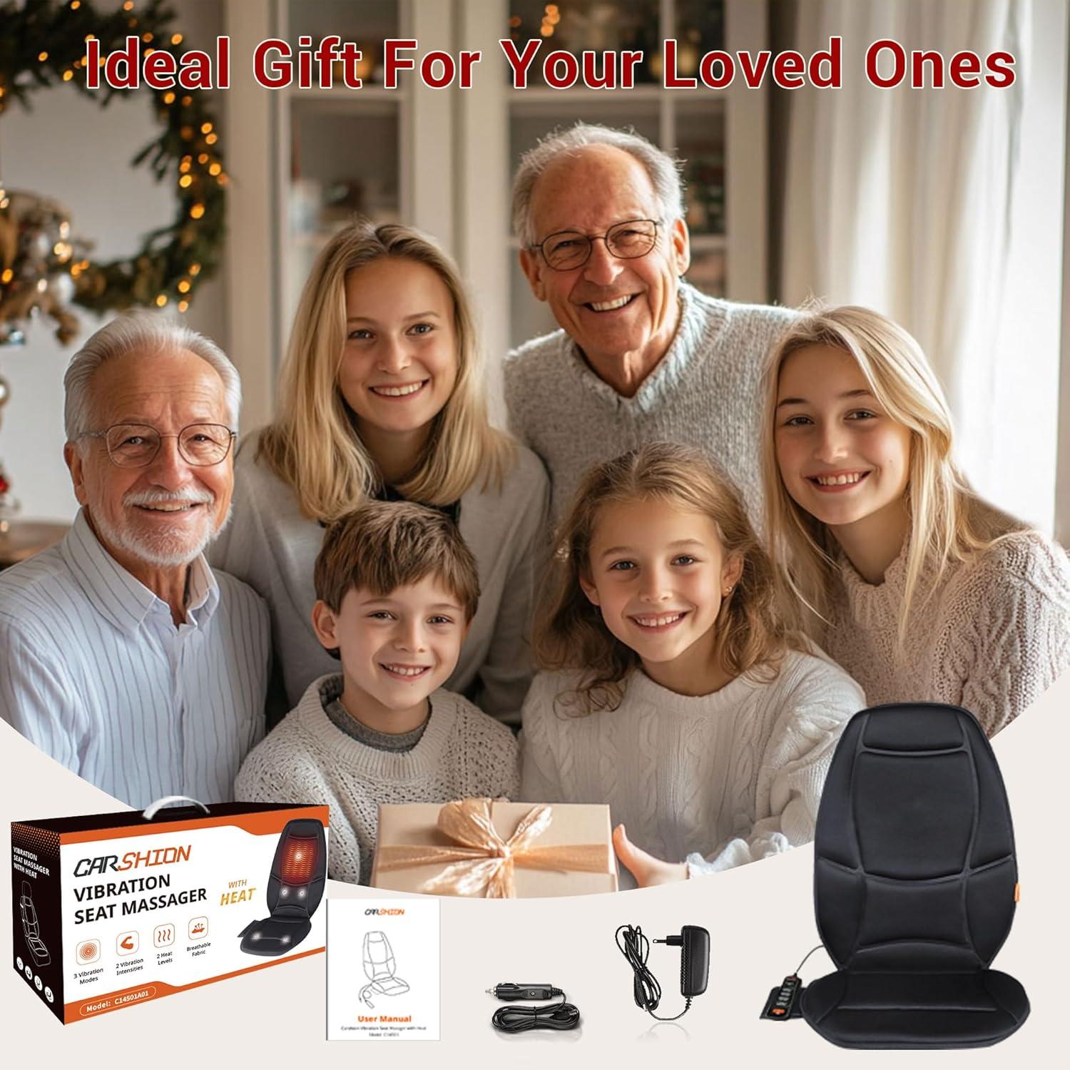 Masajeador de Espalda Vibrante CARSHION con Calor 95x45cm