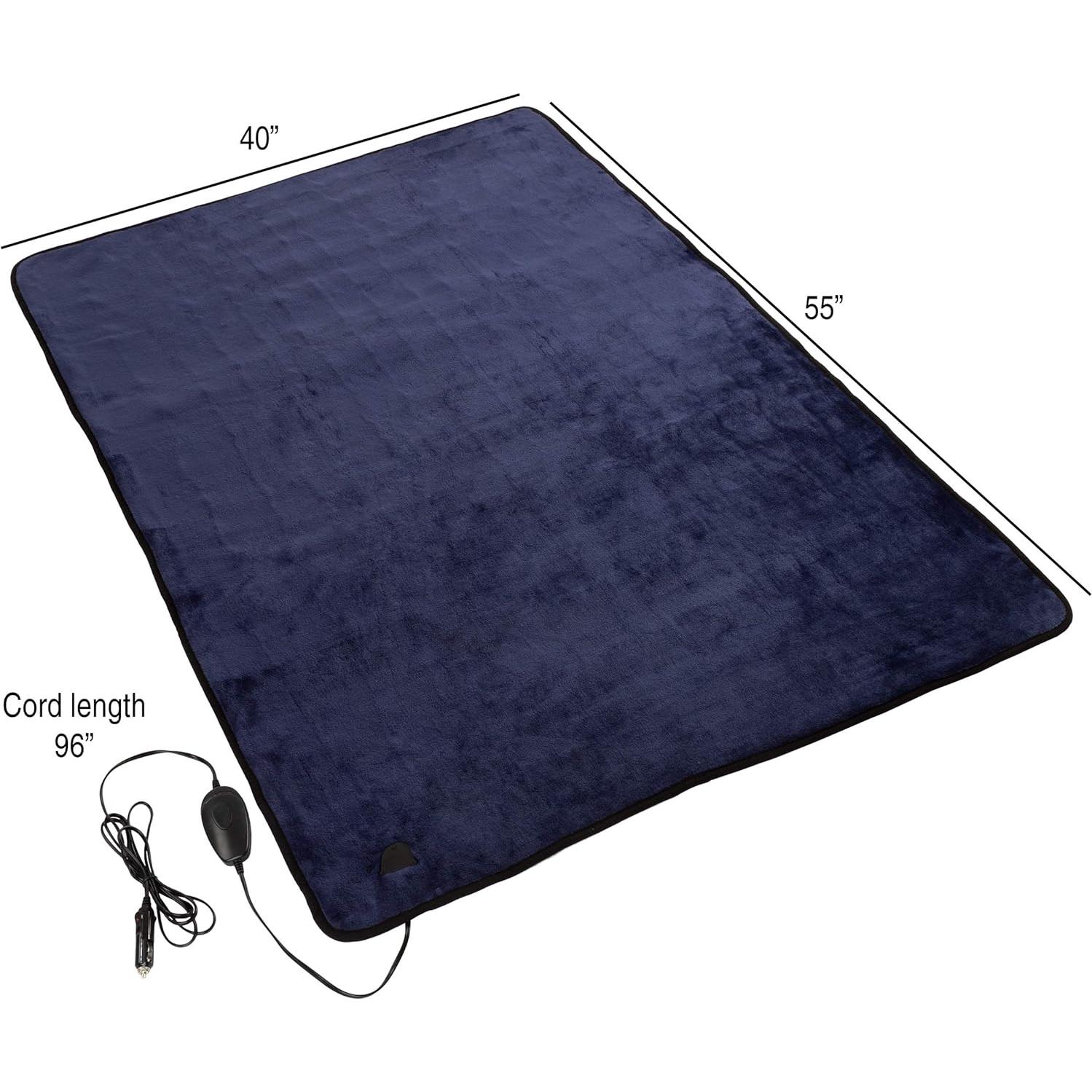 Manta Eléctrica para Automóvil Stalwart 12V Azul - 3 Calores