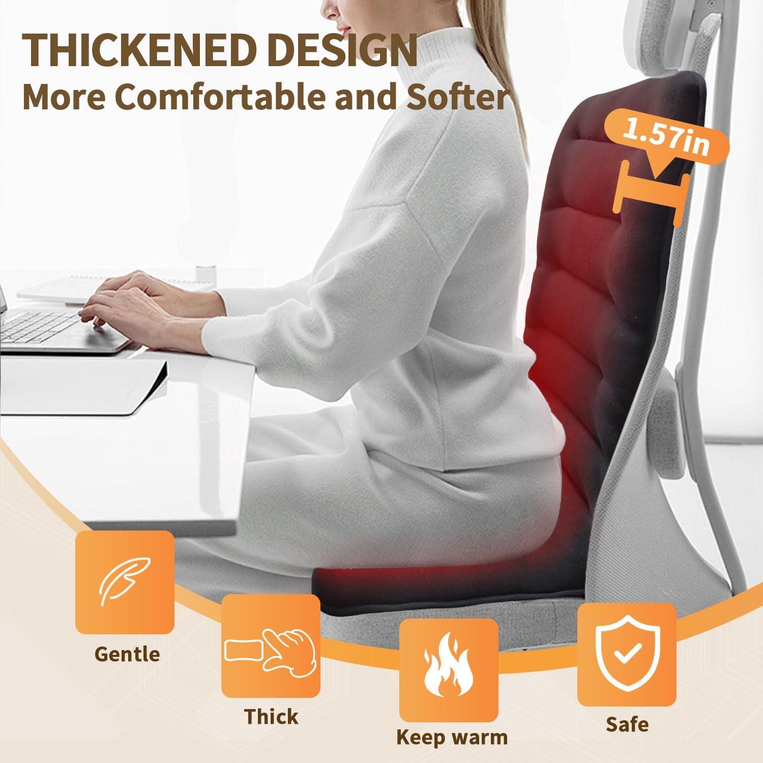 Cojín Calentado Mymyth para Silla de Oficina - Almohadilla Térmica 4 cm