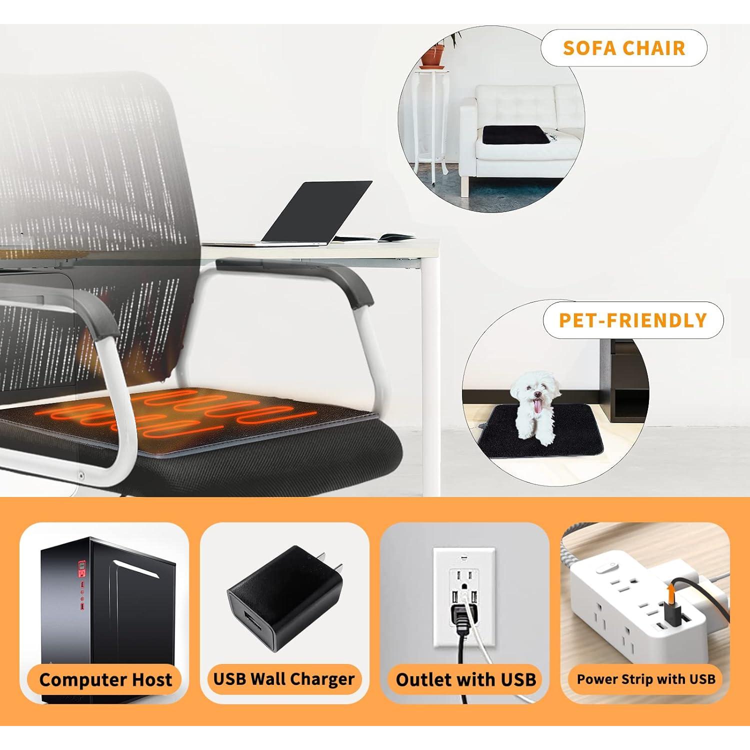 Cojín de Asiento Calentable MAXCOM CP-01 USB 43x43 cm