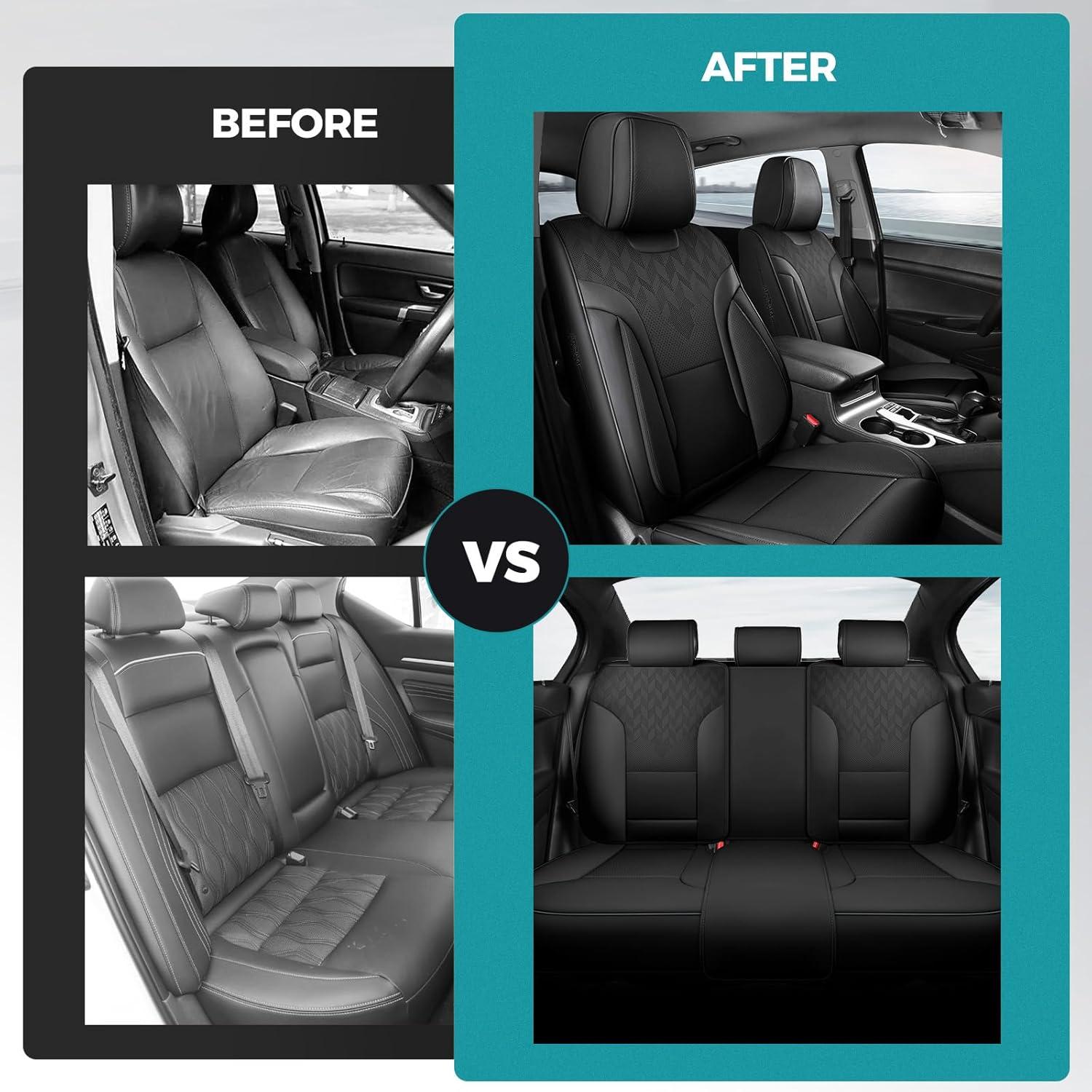 Cubiertas de Asiento de Coche FEINEPRO Negras Universales 5 Asientos