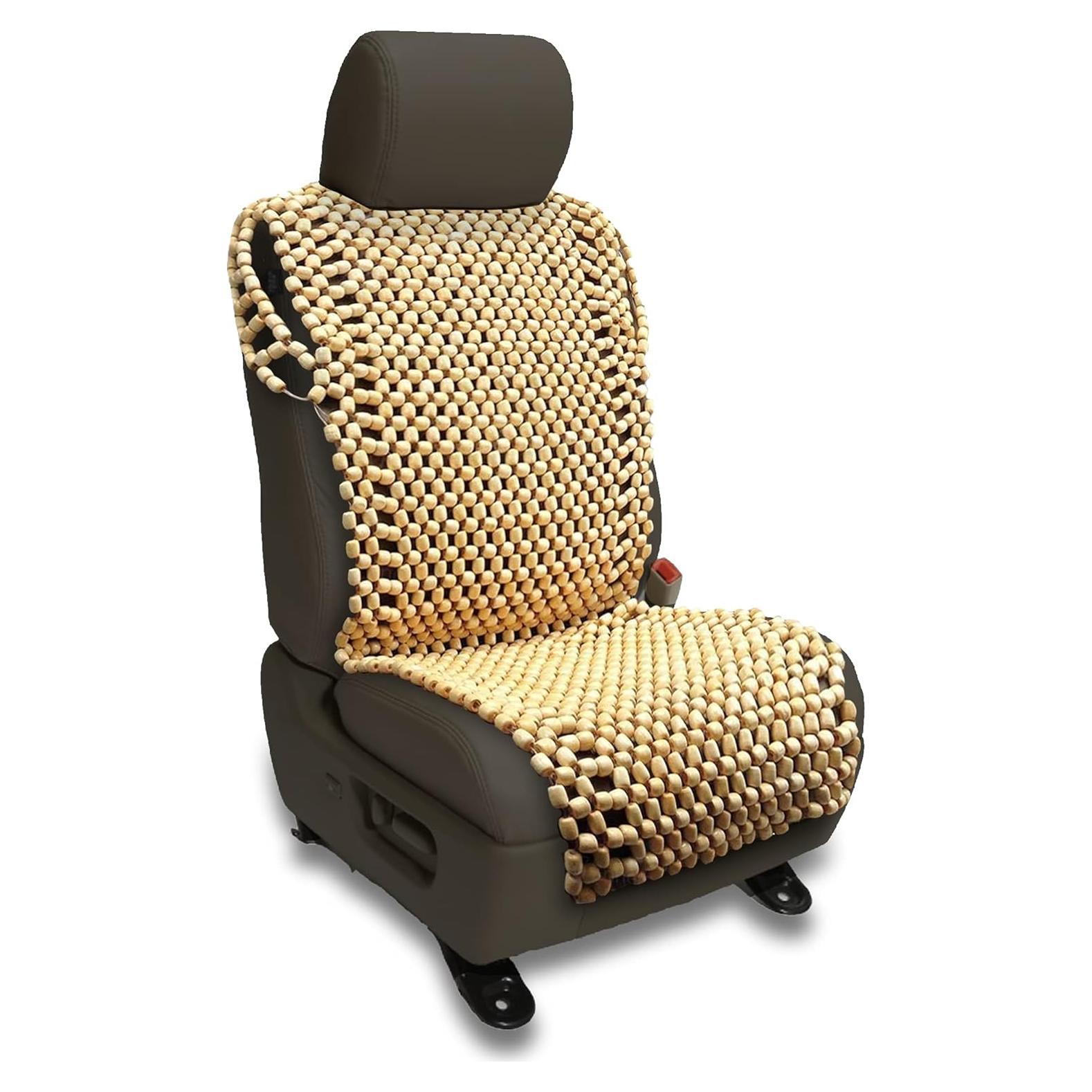 Funda de Asiento Zento Deals con Perlas de Masaje Beige 45x39cm