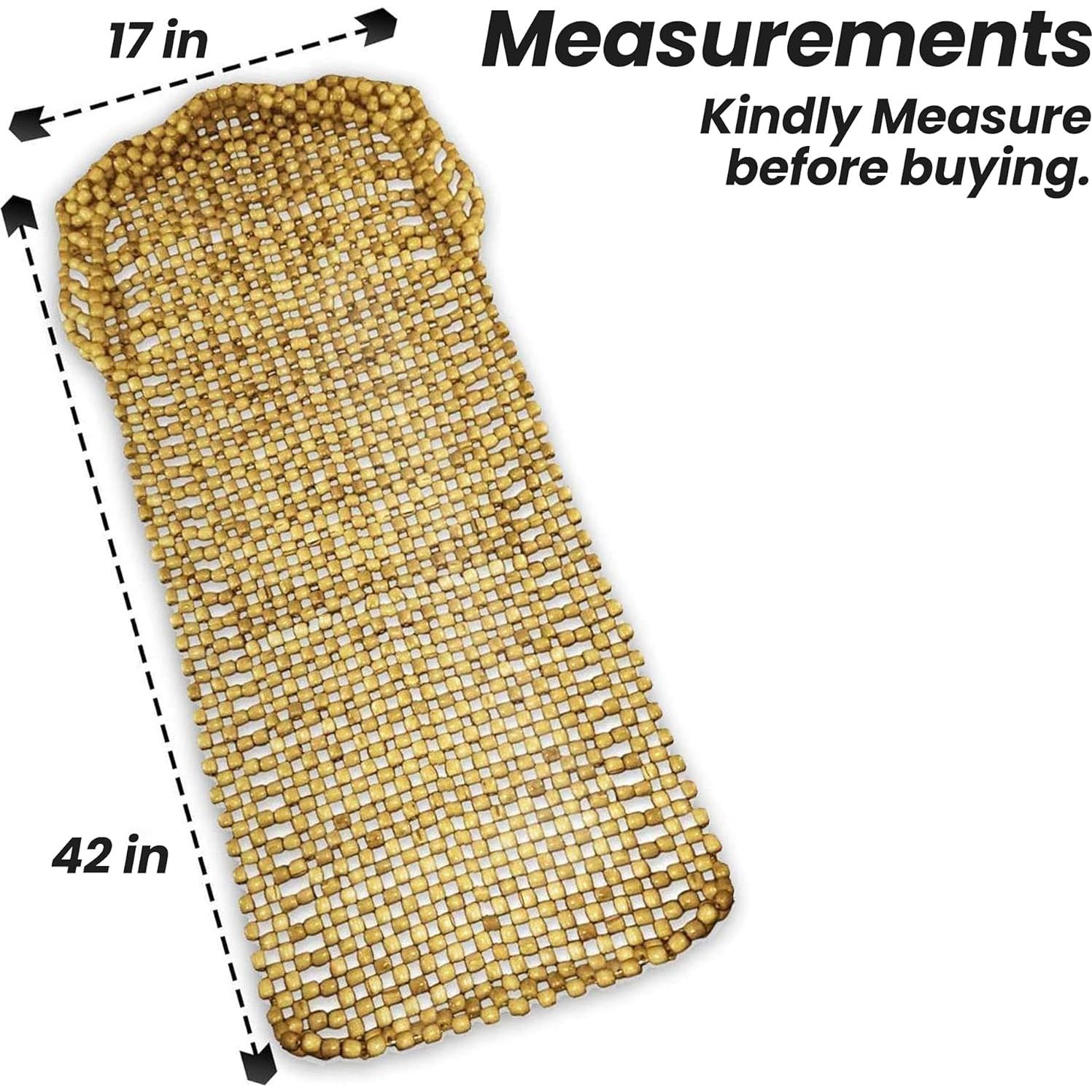 Funda de Asiento Zento Deals con Perlas de Masaje Beige 45x39cm