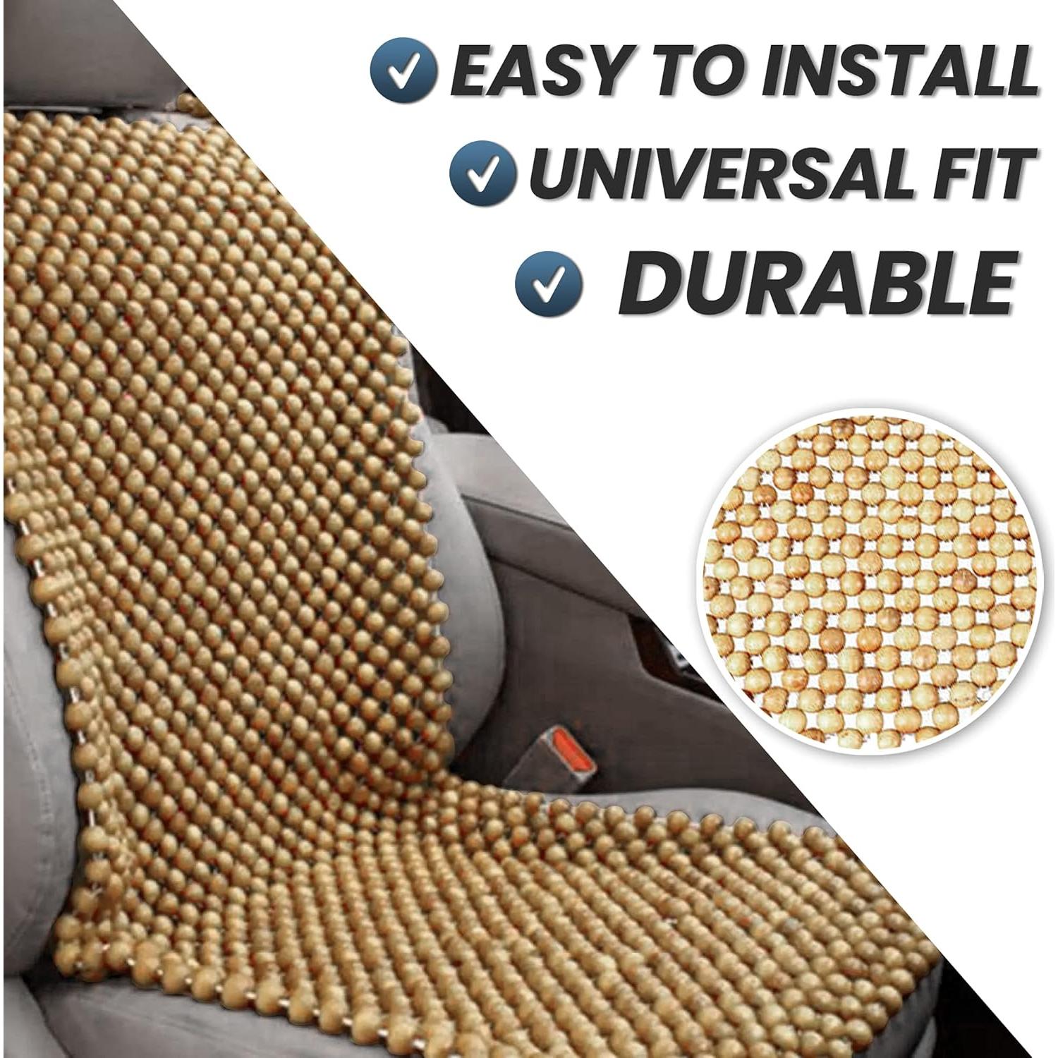 Funda de Asiento Zento Deals con Perlas de Masaje Beige 45x39cm
