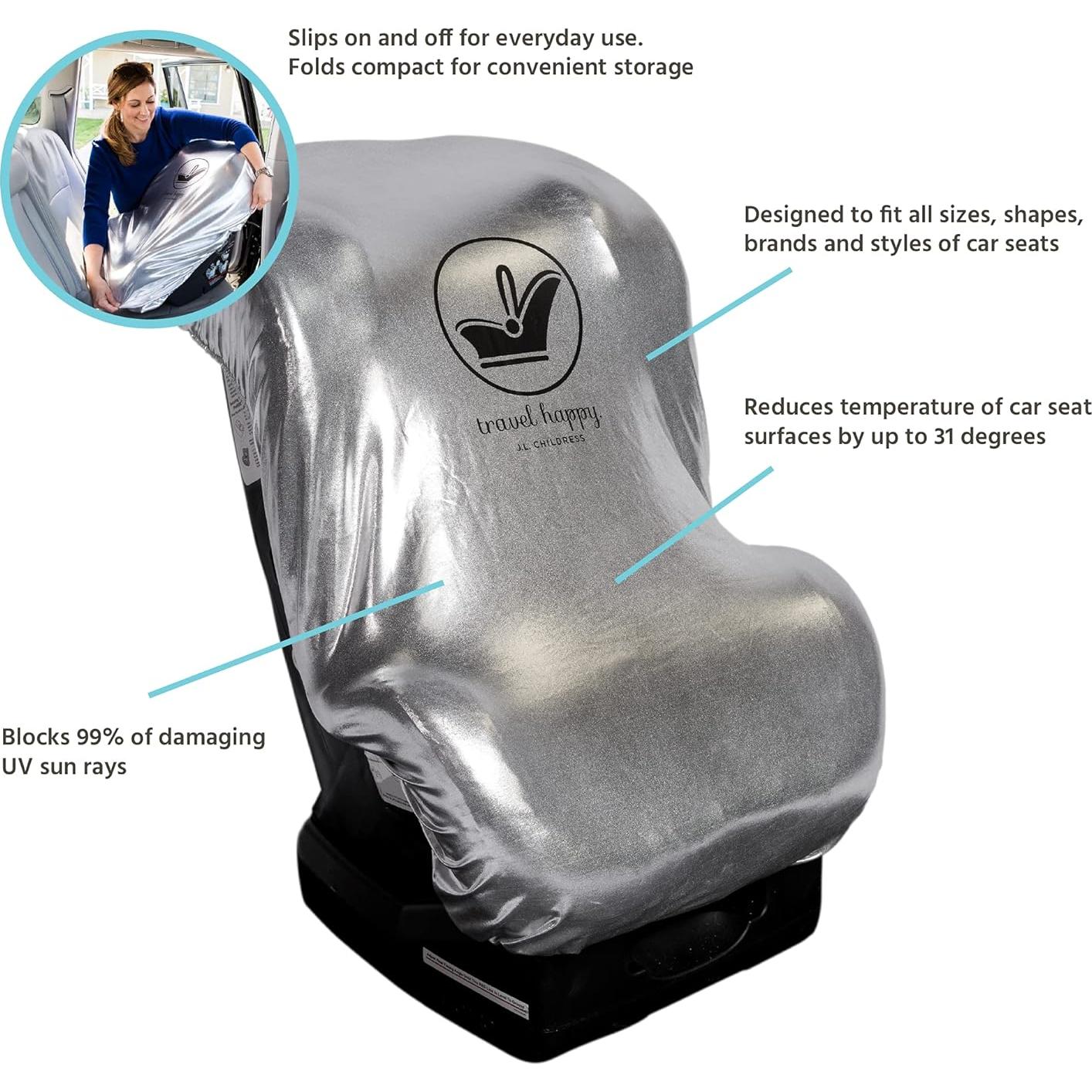 Funda para Asiento de Auto J.L. Childress Cool 'N Cover - Protección Térmica y UV