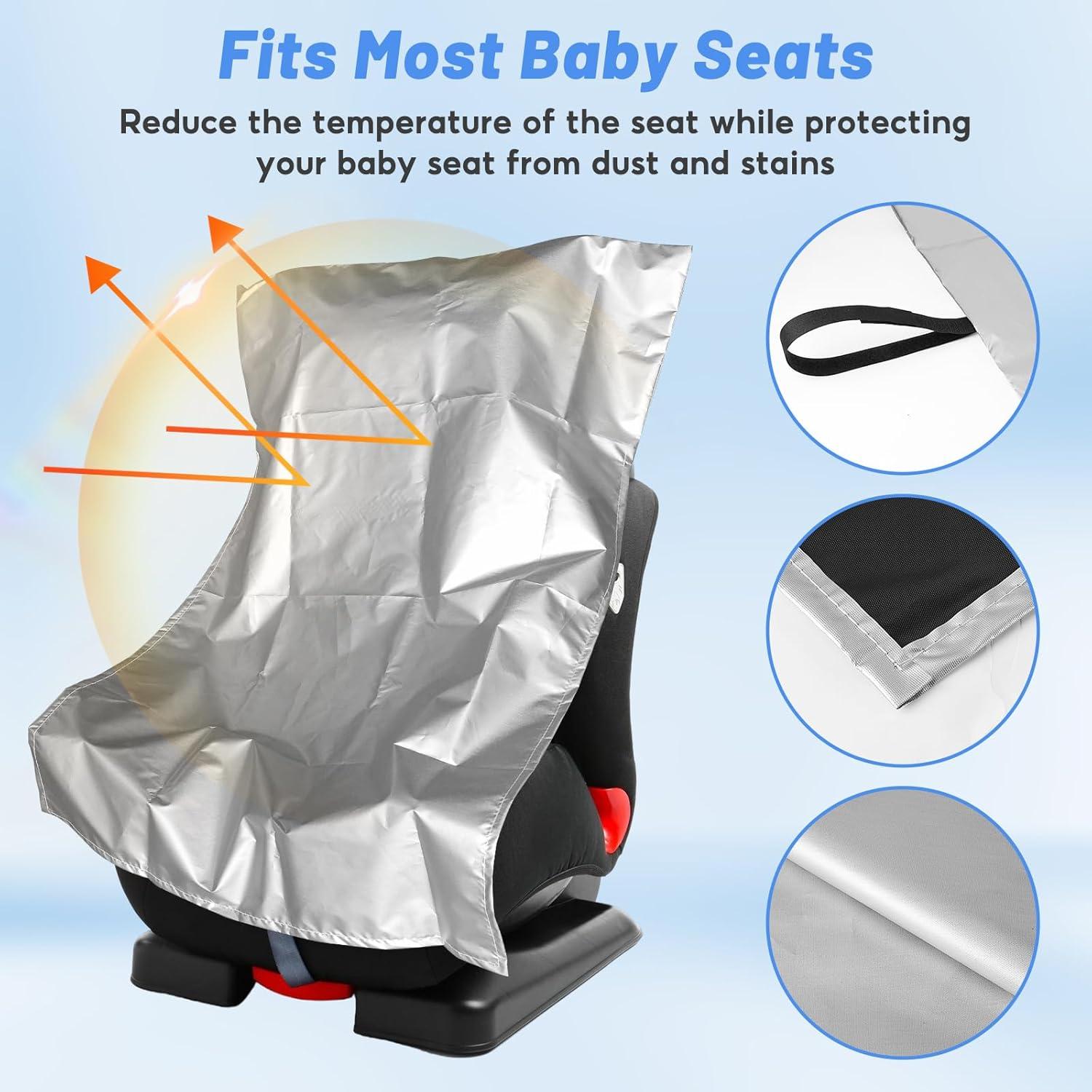 Cubierta de Sombra para Asiento de Coche Bebé 2PCS - Protección UV