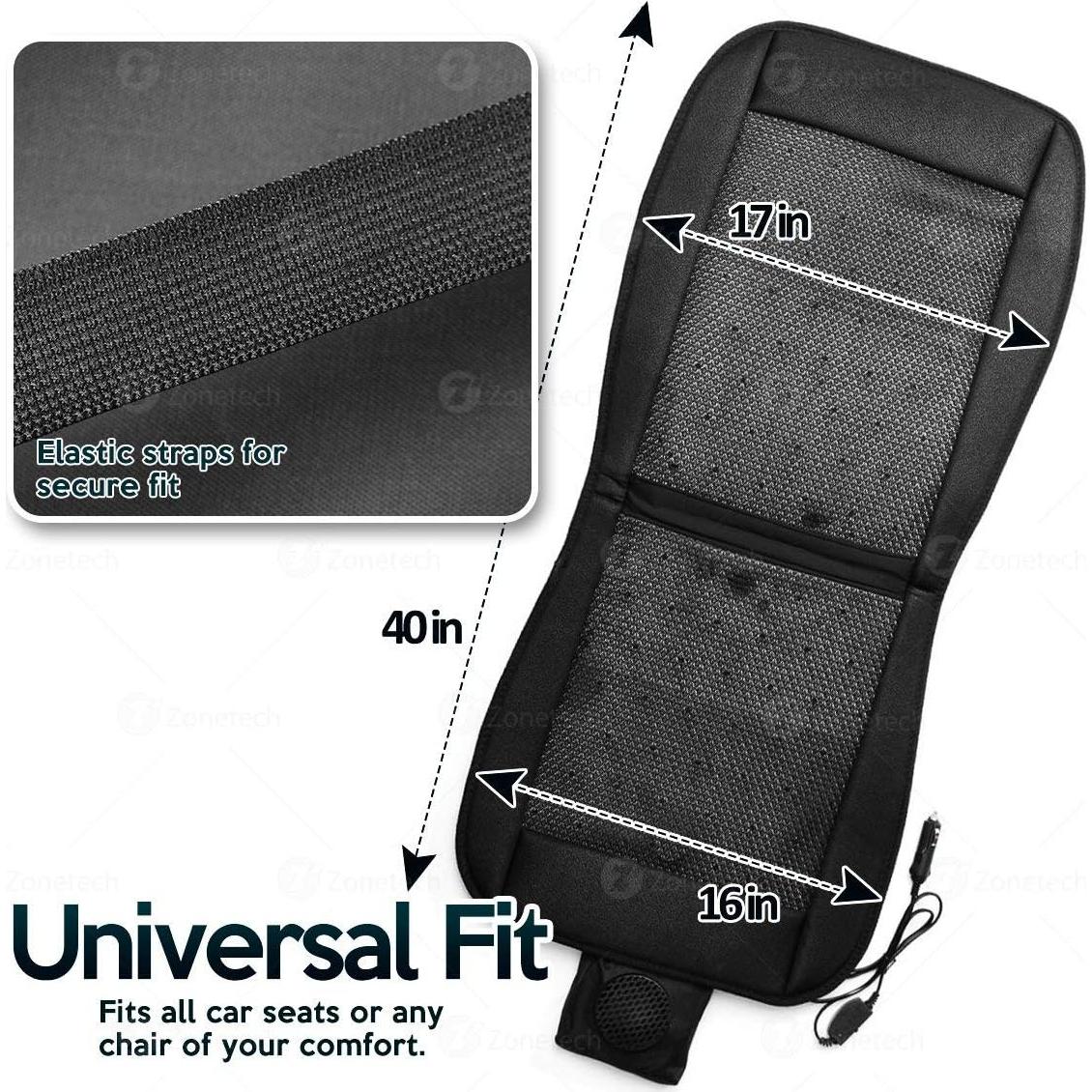 Cojín de Asiento Refrigerante Zone Tech 2-Pack Negro 12V