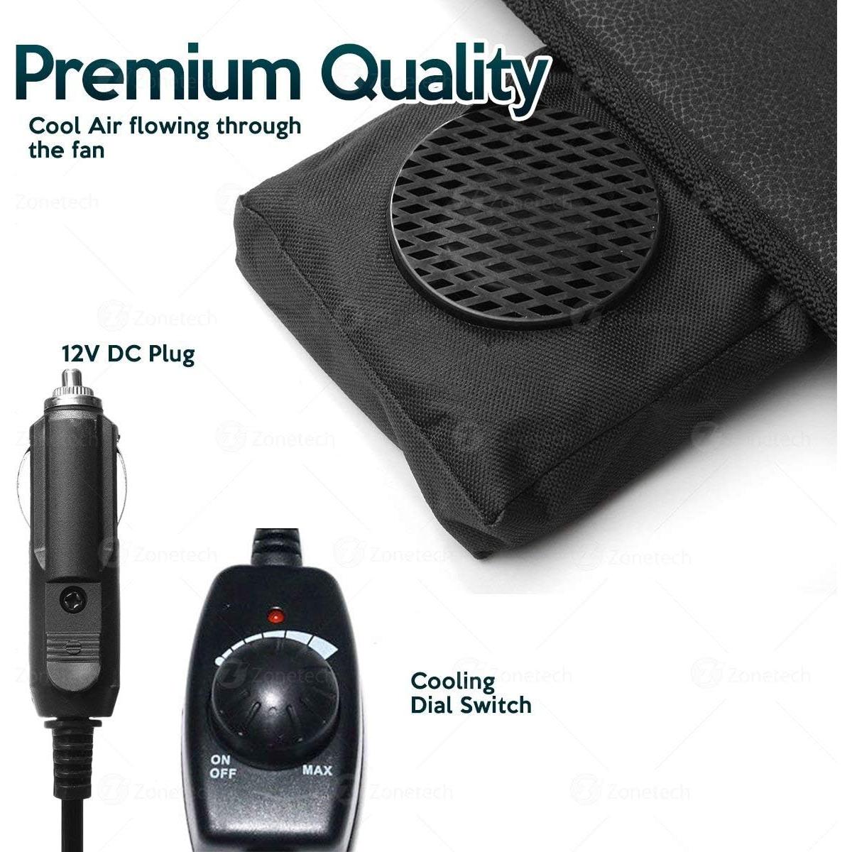 Cojín de Asiento Refrigerante Zone Tech 2-Pack Negro 12V