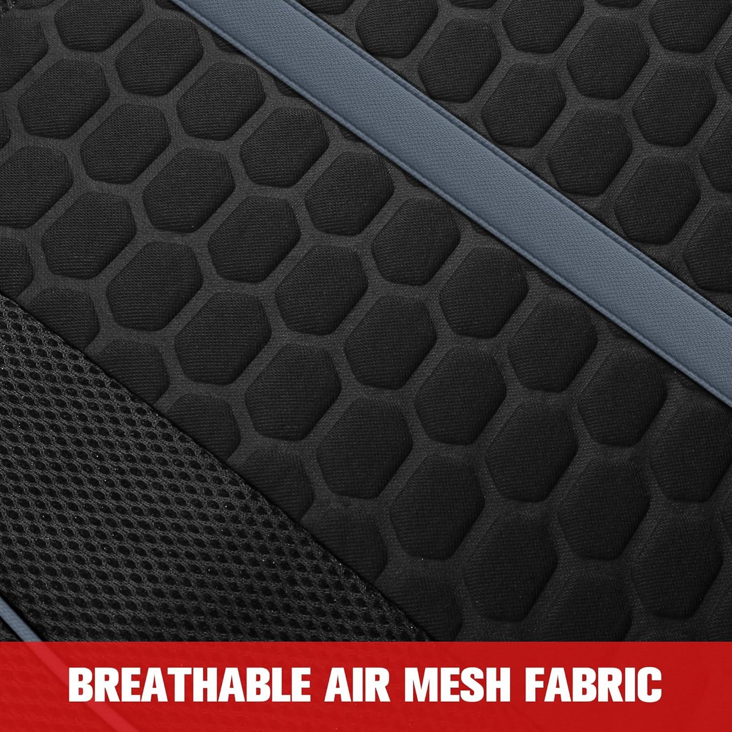 Cubiertas de Asiento de Coche Kaisaatti 3D Air-Mesh Negro/Gris