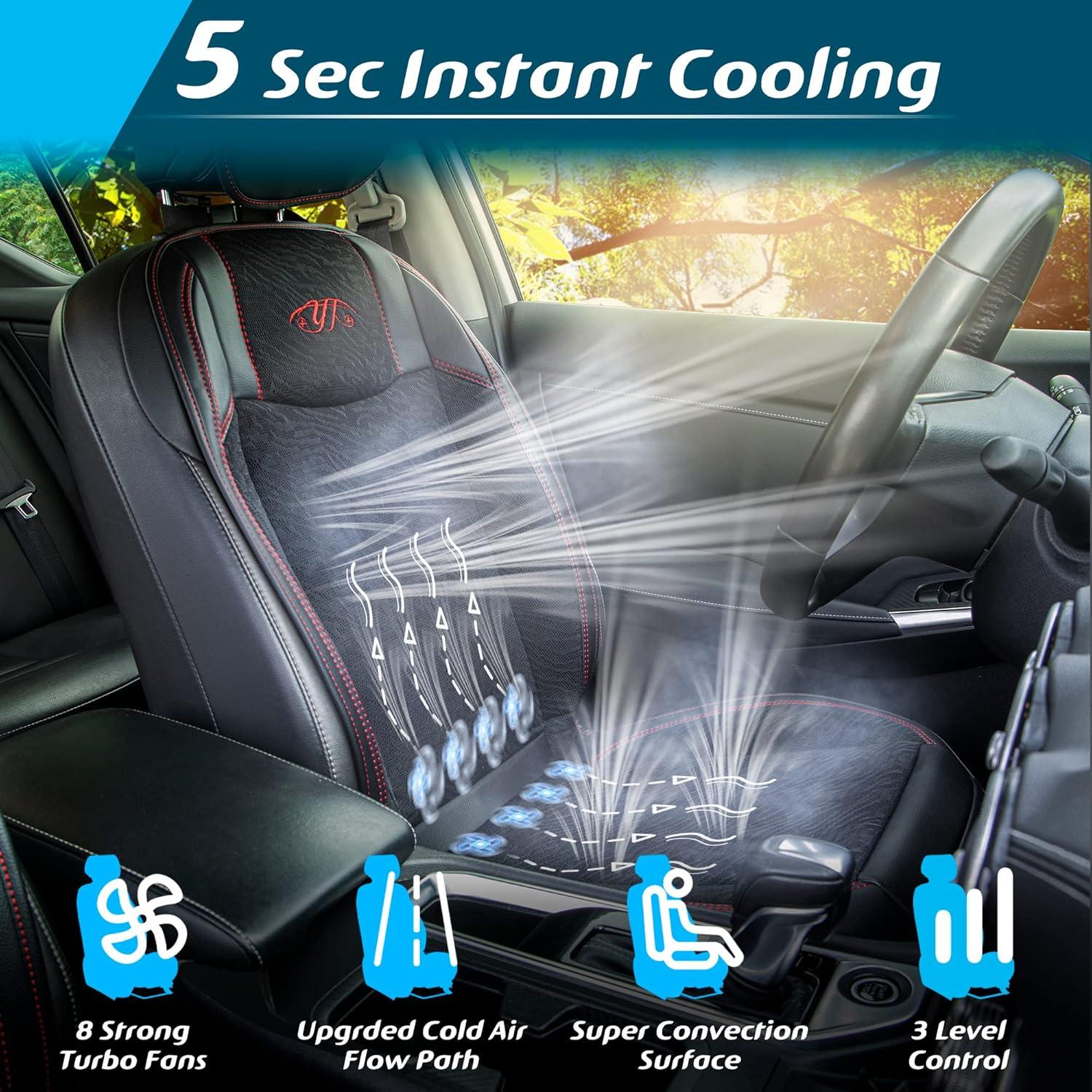 Funda de Asiento Refrigerante Paffenery 1Pcs Universal Negro