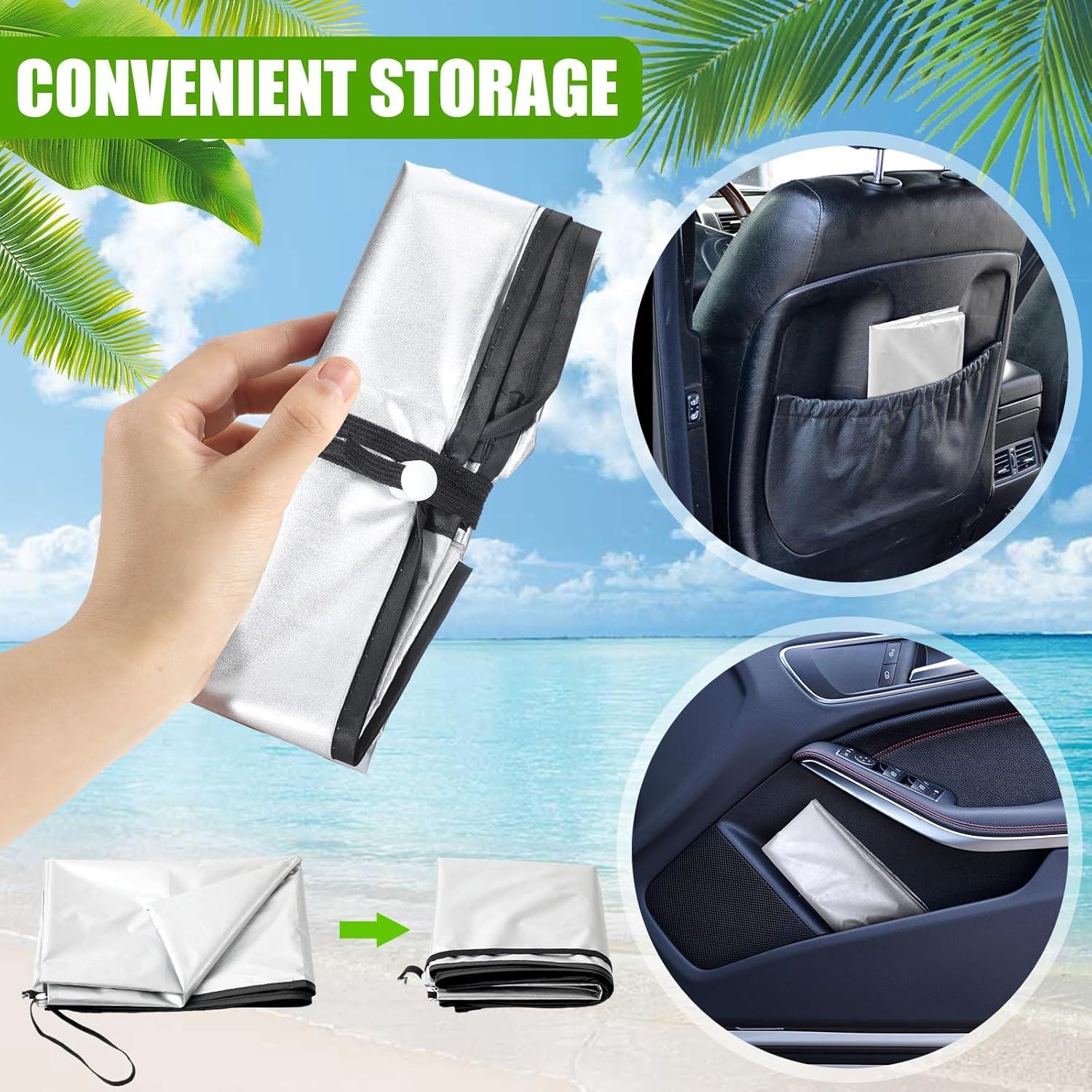 Funda de Sombra para Asiento de Coche BBTO - 2 Pcs, Protección Térmica