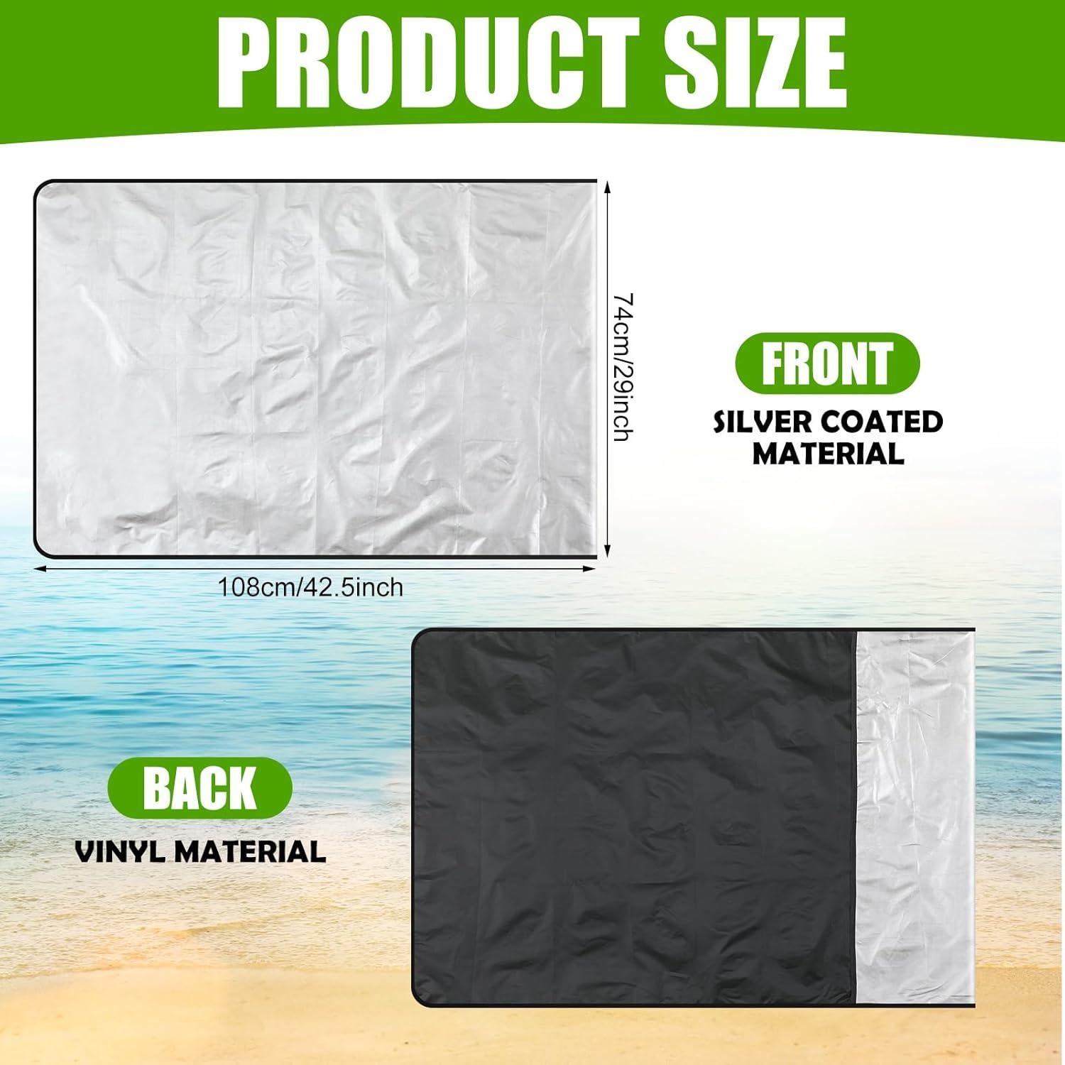 Funda de Sombra para Asiento de Coche BBTO - 2 Pcs, Protección Térmica