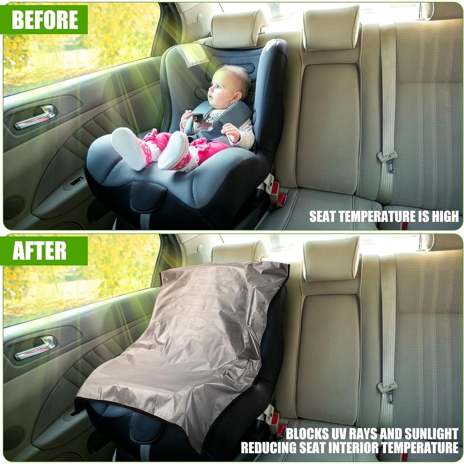 Funda de Sombra para Asiento de Coche BBTO - 2 Pcs, Protección Térmica