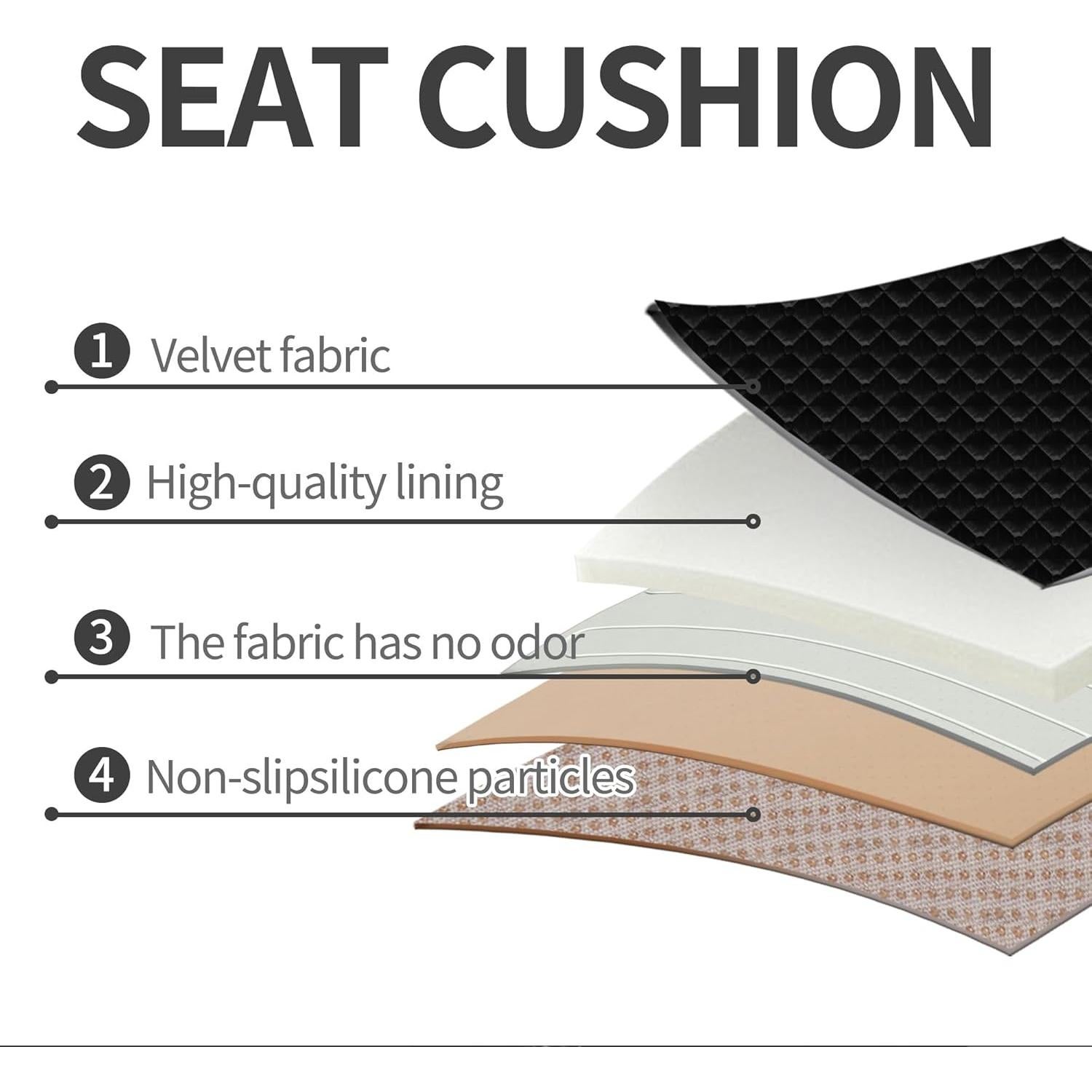 Cojín de Asiento Universal Fioqe Negro para Autos y SUVs