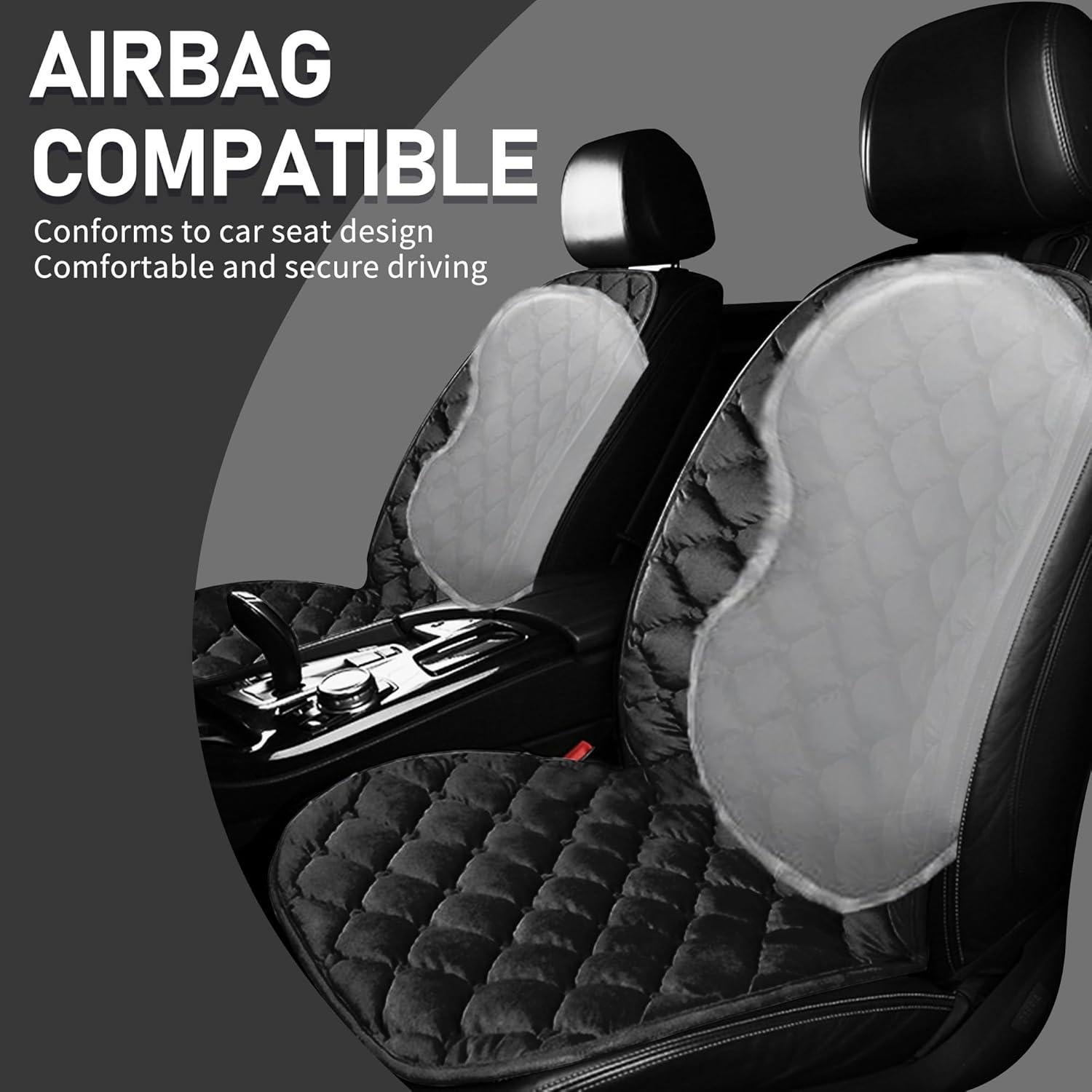Cojín de Asiento Universal Fioqe Negro para Autos y SUVs