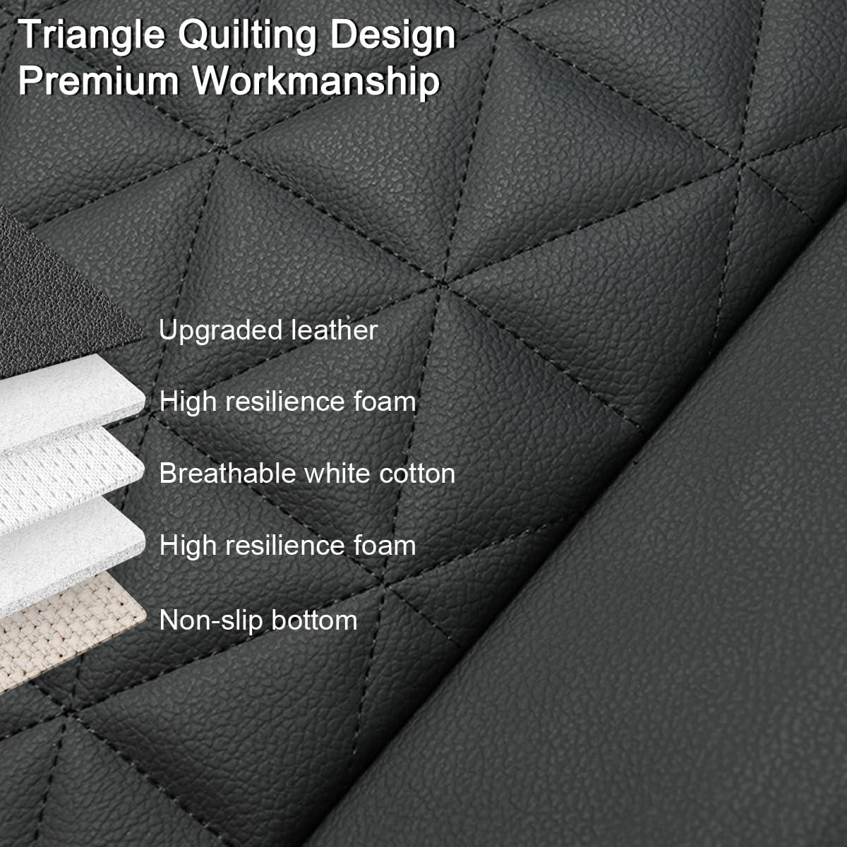 Cubiertas de Asiento Delantero Black Panther - Cuero PU Negro