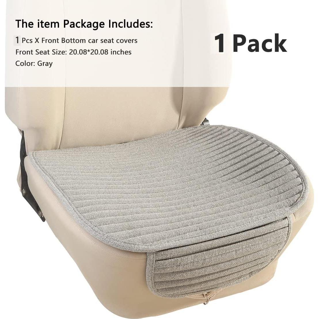 Funda de Asiento de Coche Suninbox Universal Gris con Almohadilla de Trigo Sarraceno