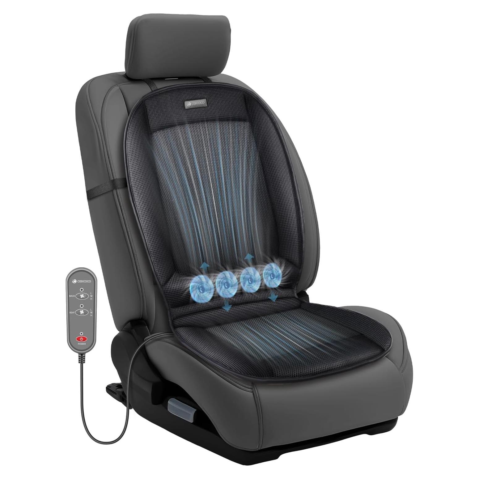 CooCoCo Cojín de Asiento Refrigerante Universal Negro