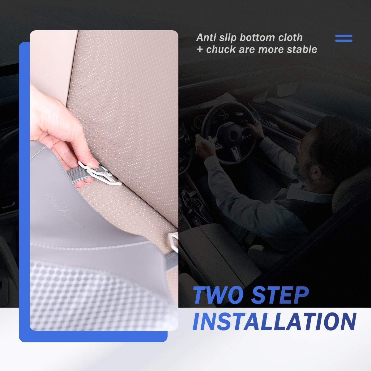 Cojín de Asiento de Coche KINGLETING Espuma Viscoelástica Gris