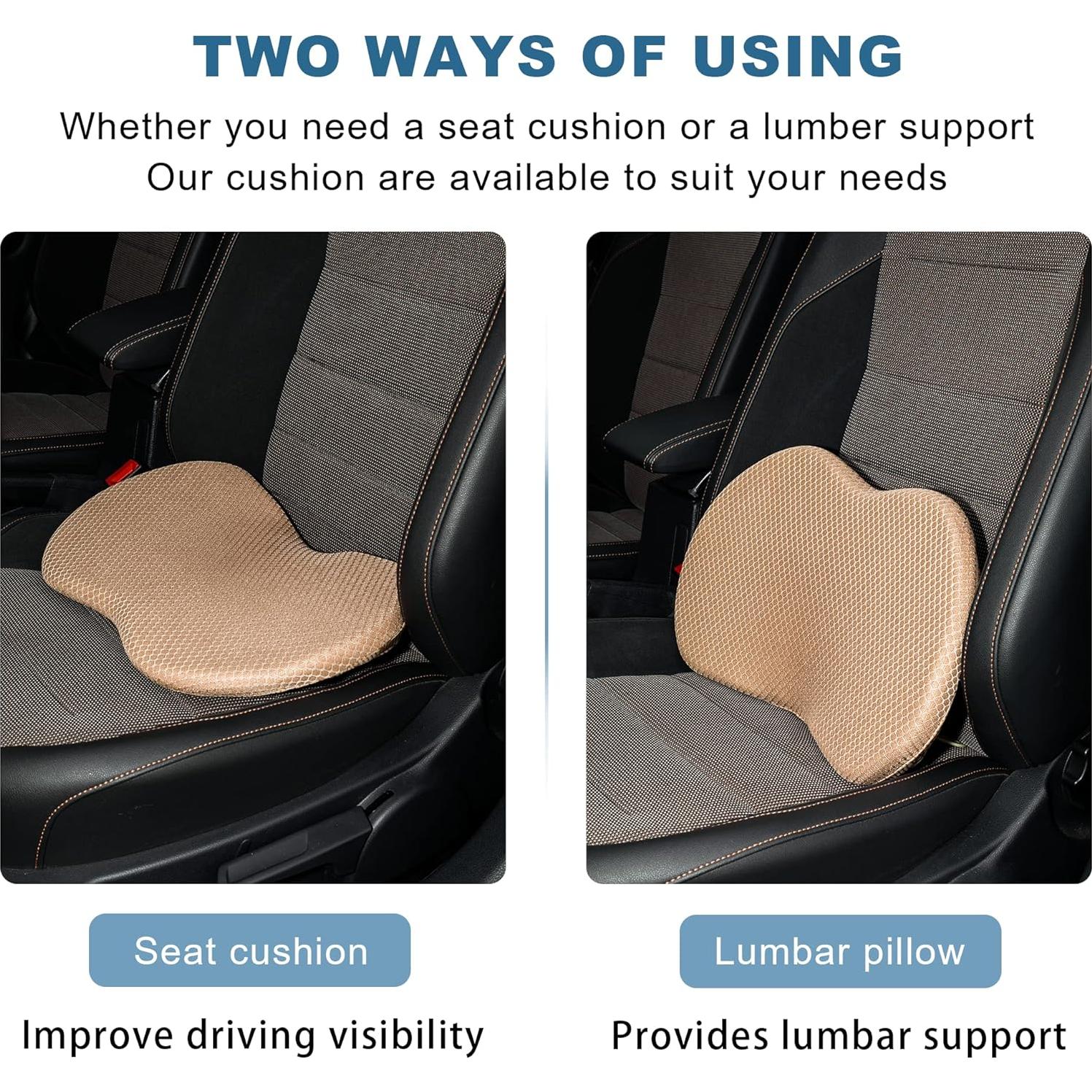 Cojín de Asiento Ergonómico KINGLETING Beige Espuma Viscoelástica