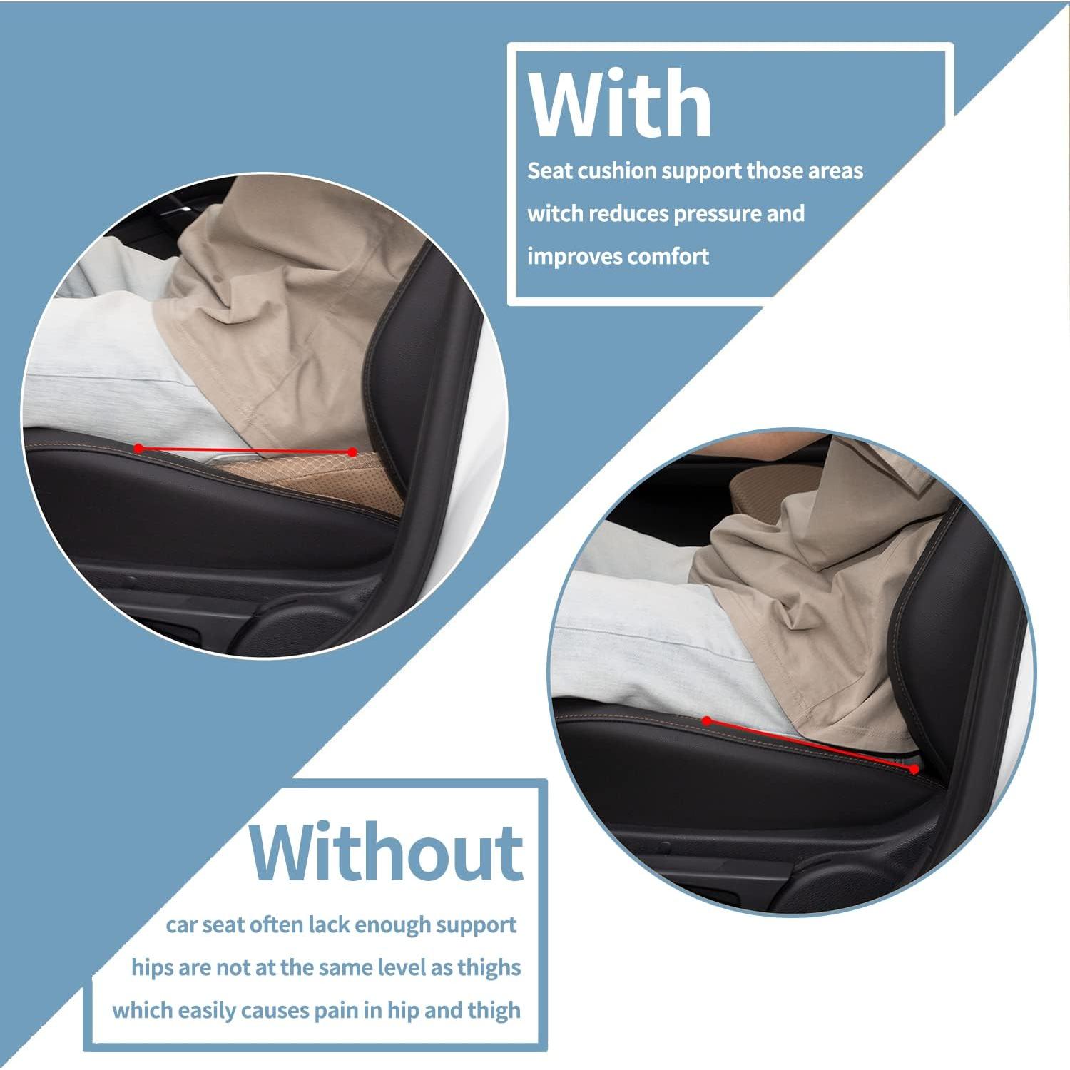 Cojín de Asiento Ergonómico KINGLETING Beige Espuma Viscoelástica