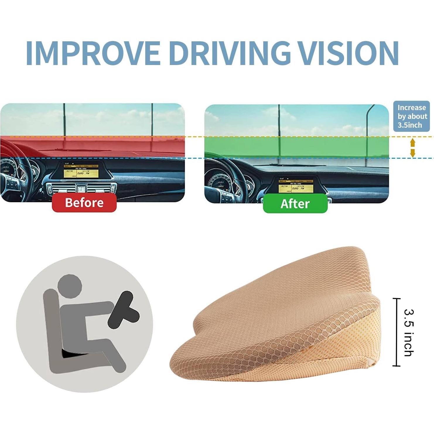 Cojín de Asiento Ergonómico KINGLETING Beige Espuma Viscoelástica