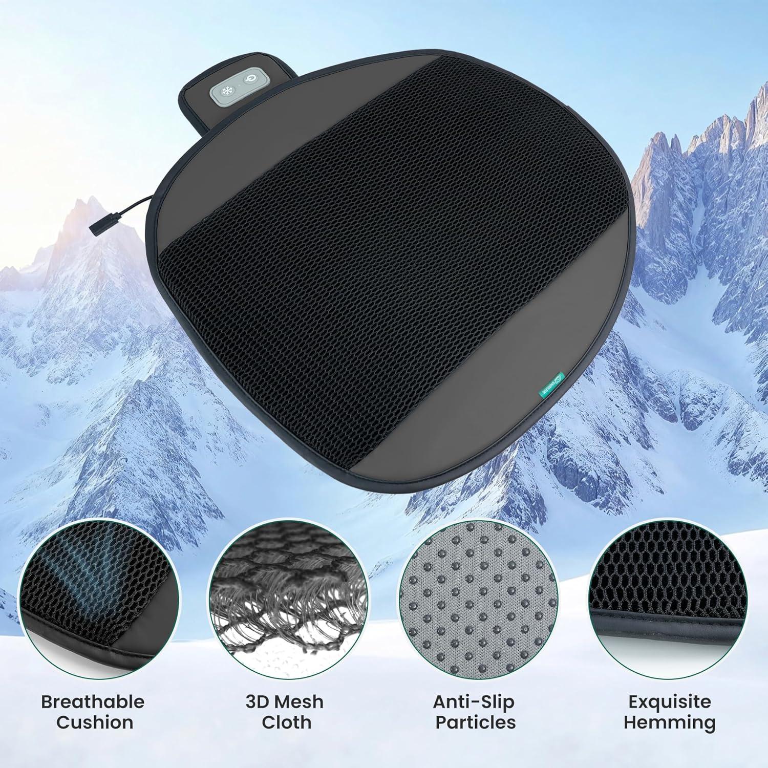 Cojín de Asiento Refrigerante Snailax con 2 Ventiladores