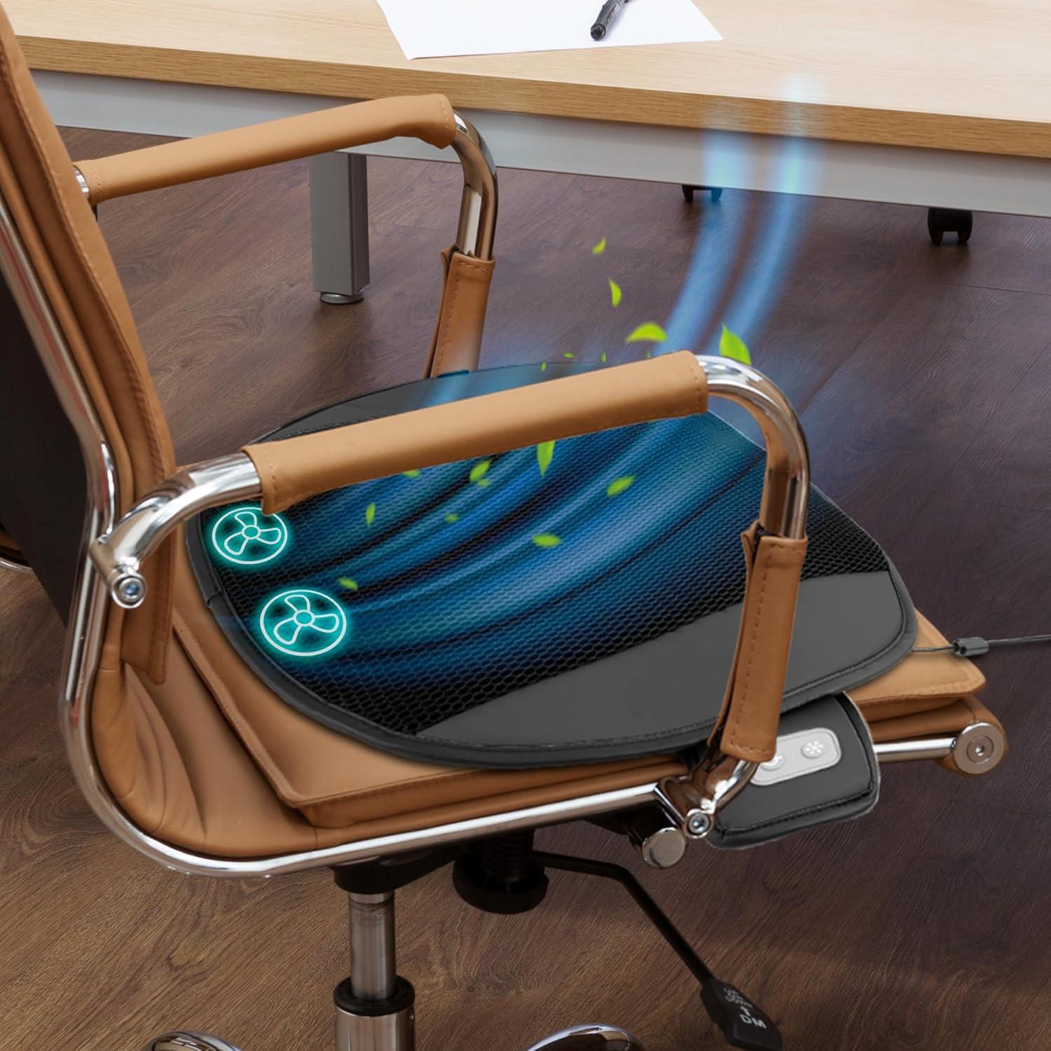 Cojín de Asiento Refrigerante Snailax con 2 Ventiladores