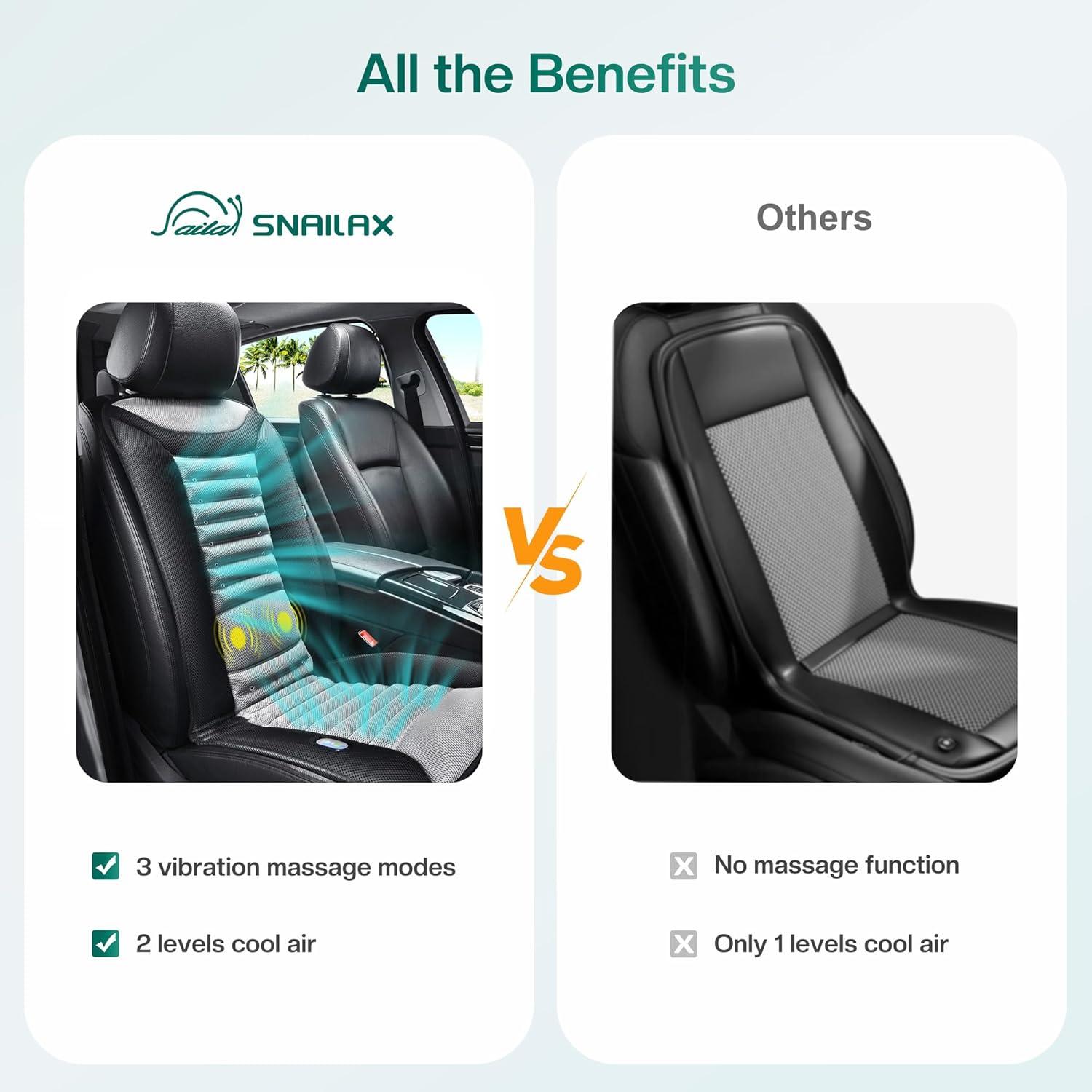 Funda de Asiento de Coche Refrigerante Snailax SL-252-L con Masaje