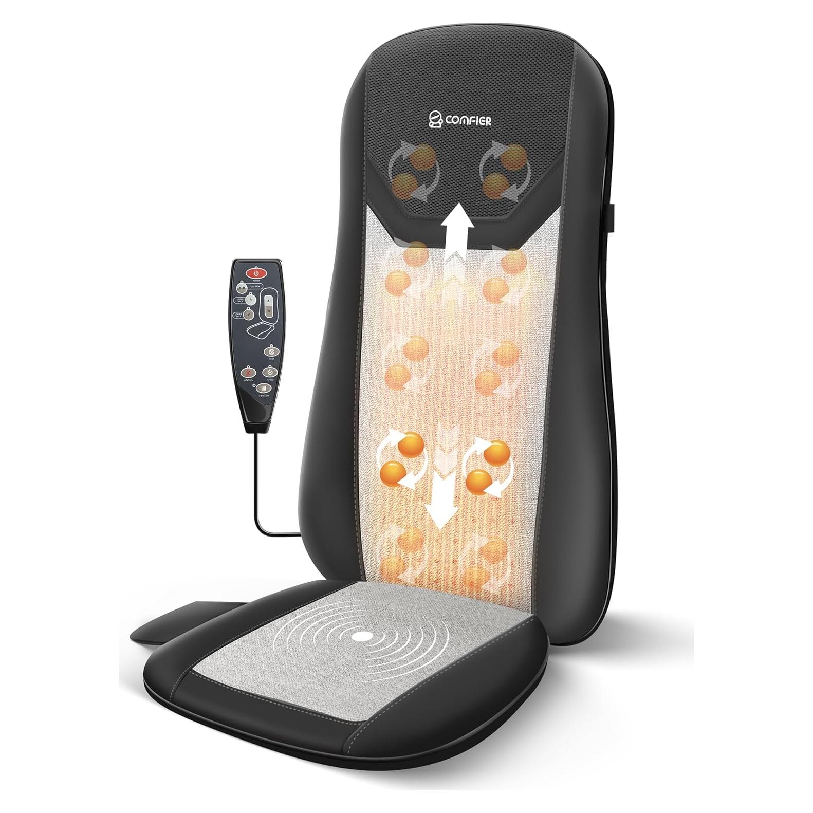 Cojín de Masaje Shiatsu COMFIER CF-2405 con Calor y 2 Velocidades