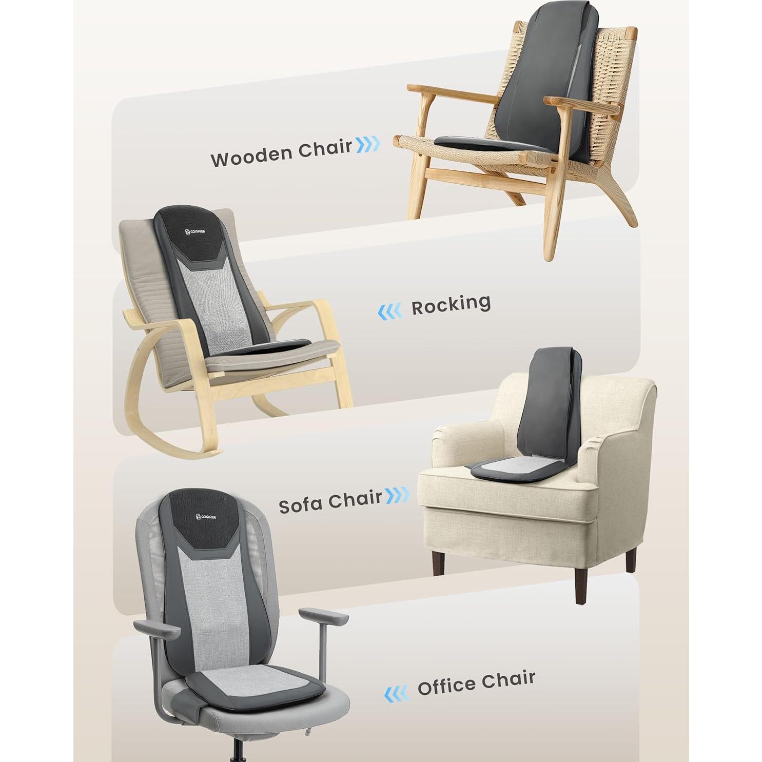 Cojín de Masaje Shiatsu COMFIER CF-2405 con Calor y 2 Velocidades