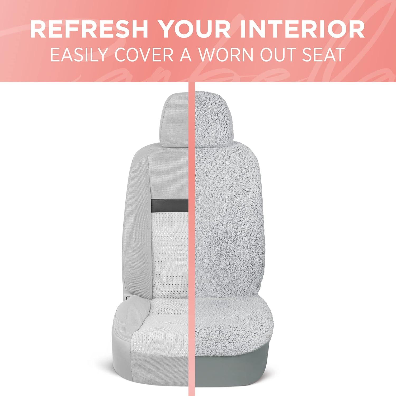 Cubierta de Asiento de Coche Carbella Fleece Gris Acolchada