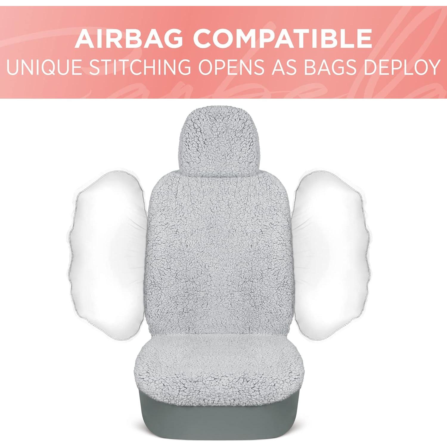 Cubierta de Asiento de Coche Carbella Fleece Gris Acolchada