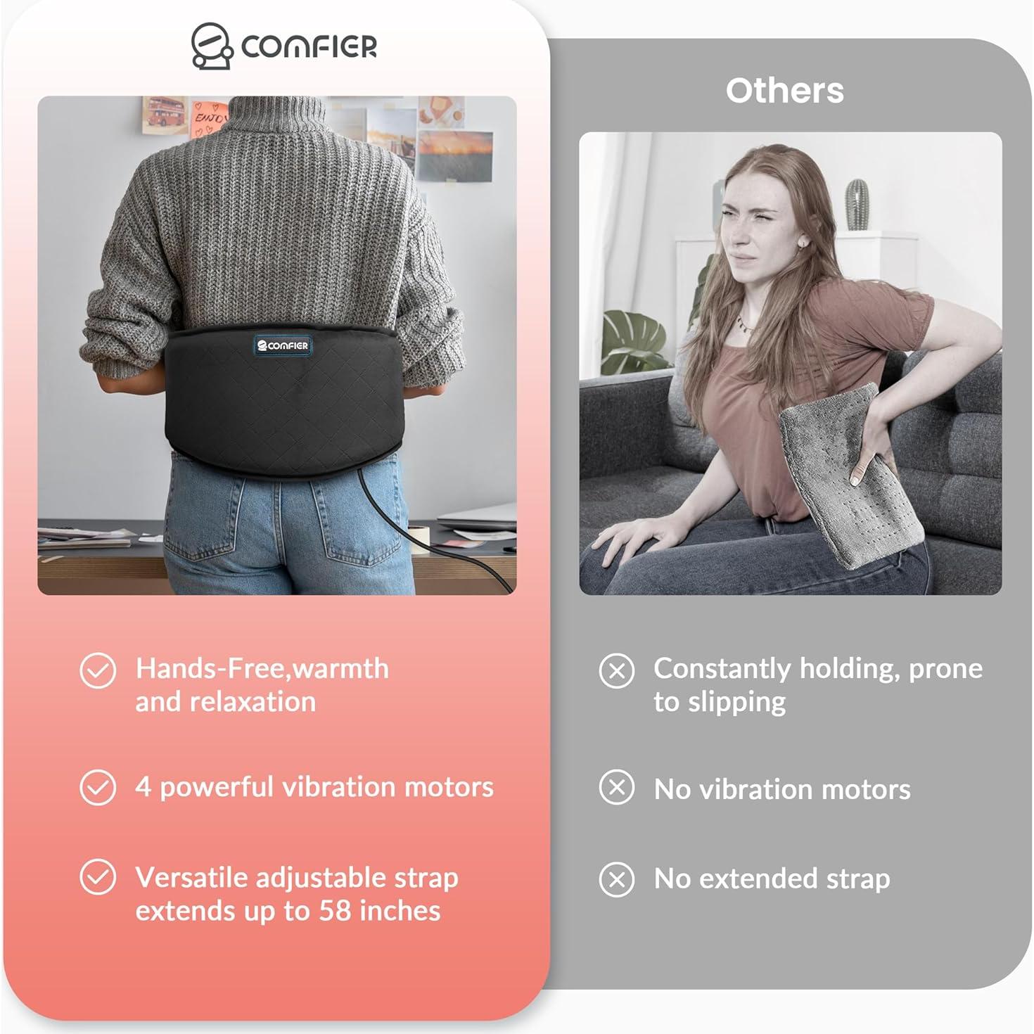 Almohadilla Térmica Comfier para Espalda con Adaptador 12V