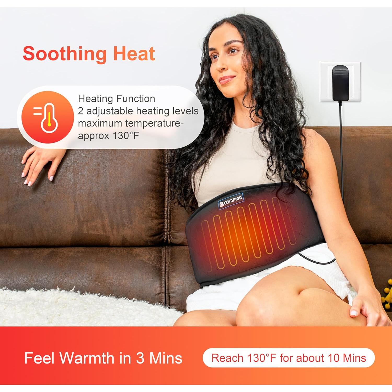 Almohadilla Térmica Comfier para Espalda con Adaptador 12V