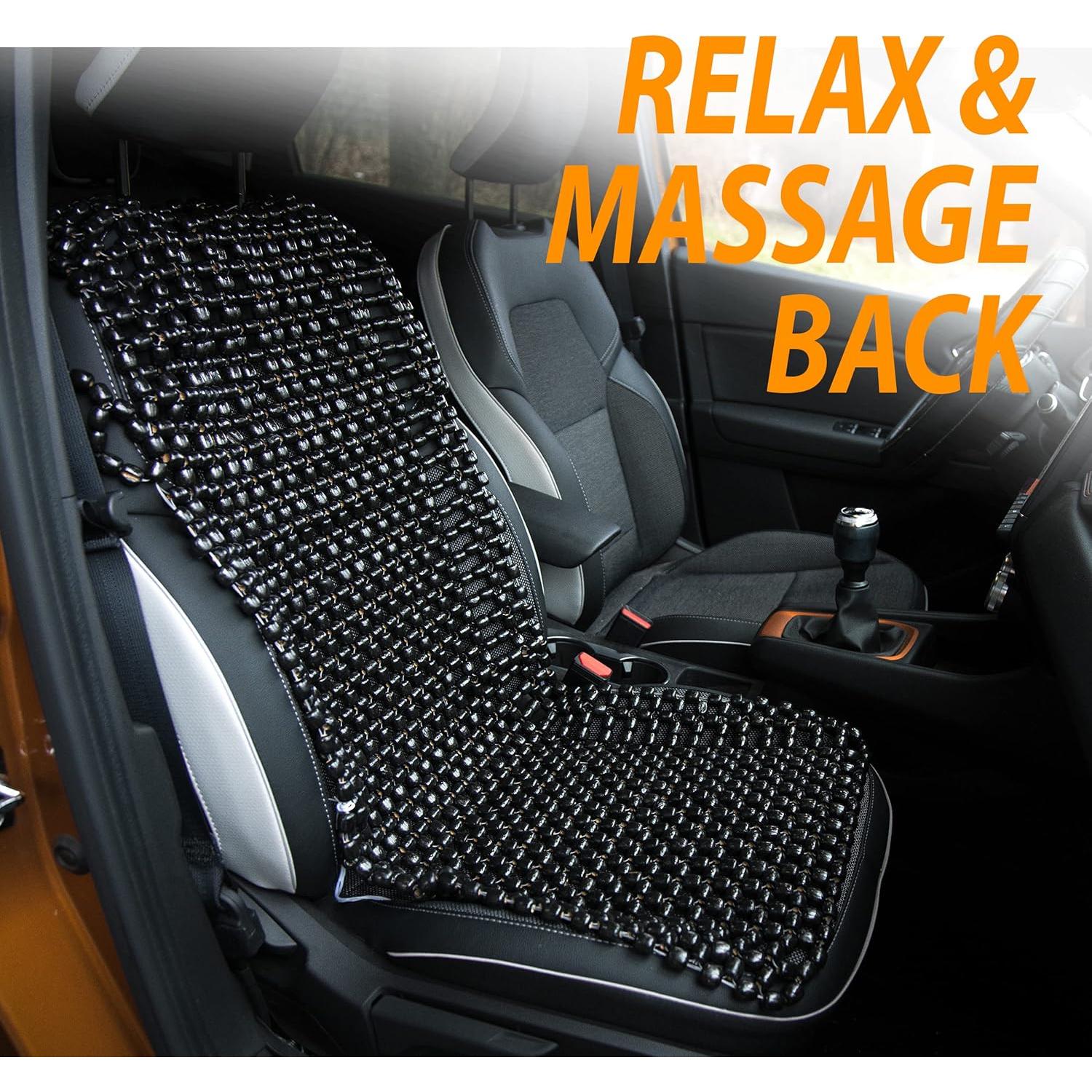 Cojín de Asiento de Madera ZONETECH SE84-06 Negro Ergonómico