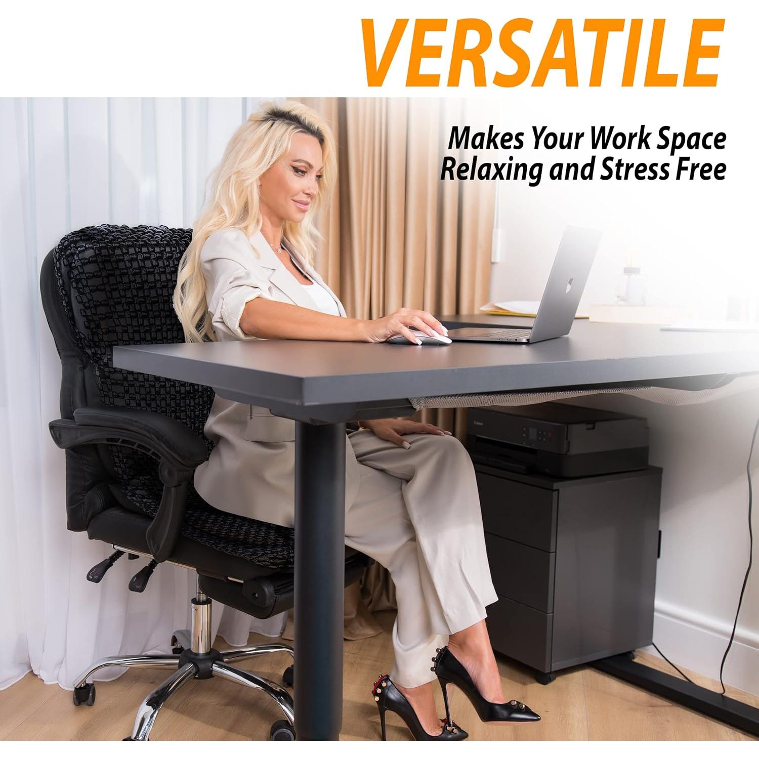 Cojín de Asiento de Madera ZONETECH SE84-06 Negro Ergonómico