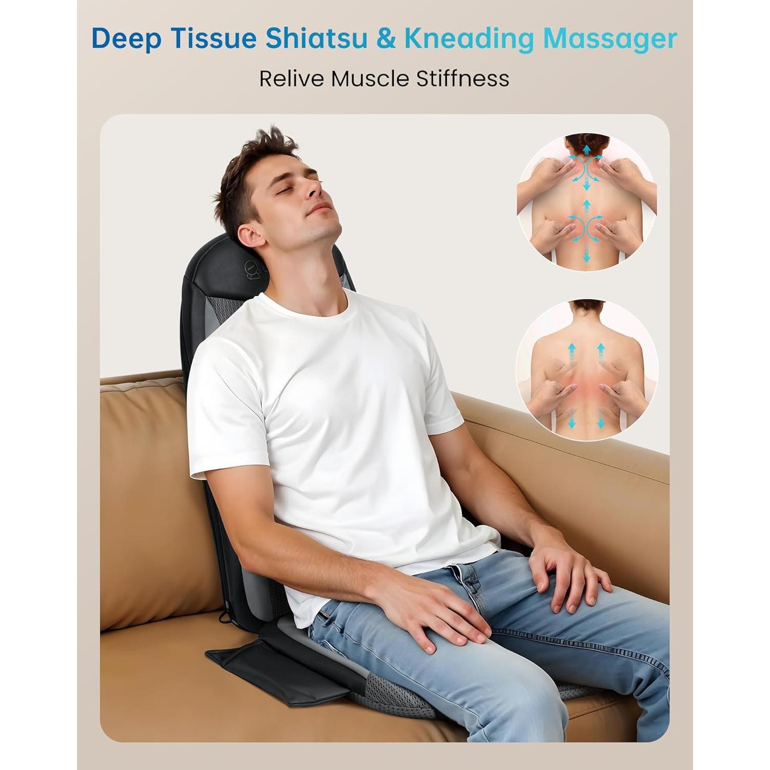 Masajeador de Espalda Shiatsu Comfier CF-2208 con Calor