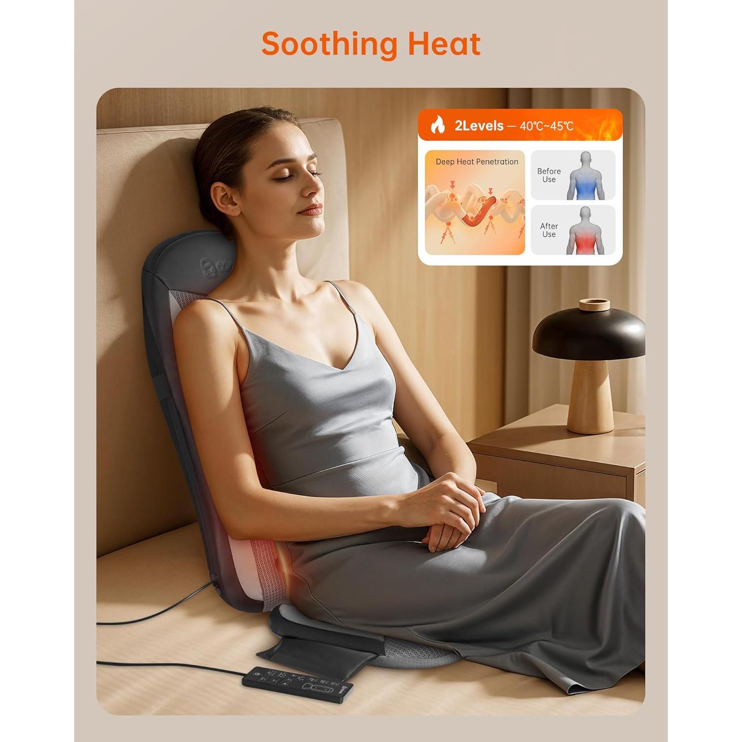 Masajeador de Espalda Shiatsu Comfier CF-2208 con Calor