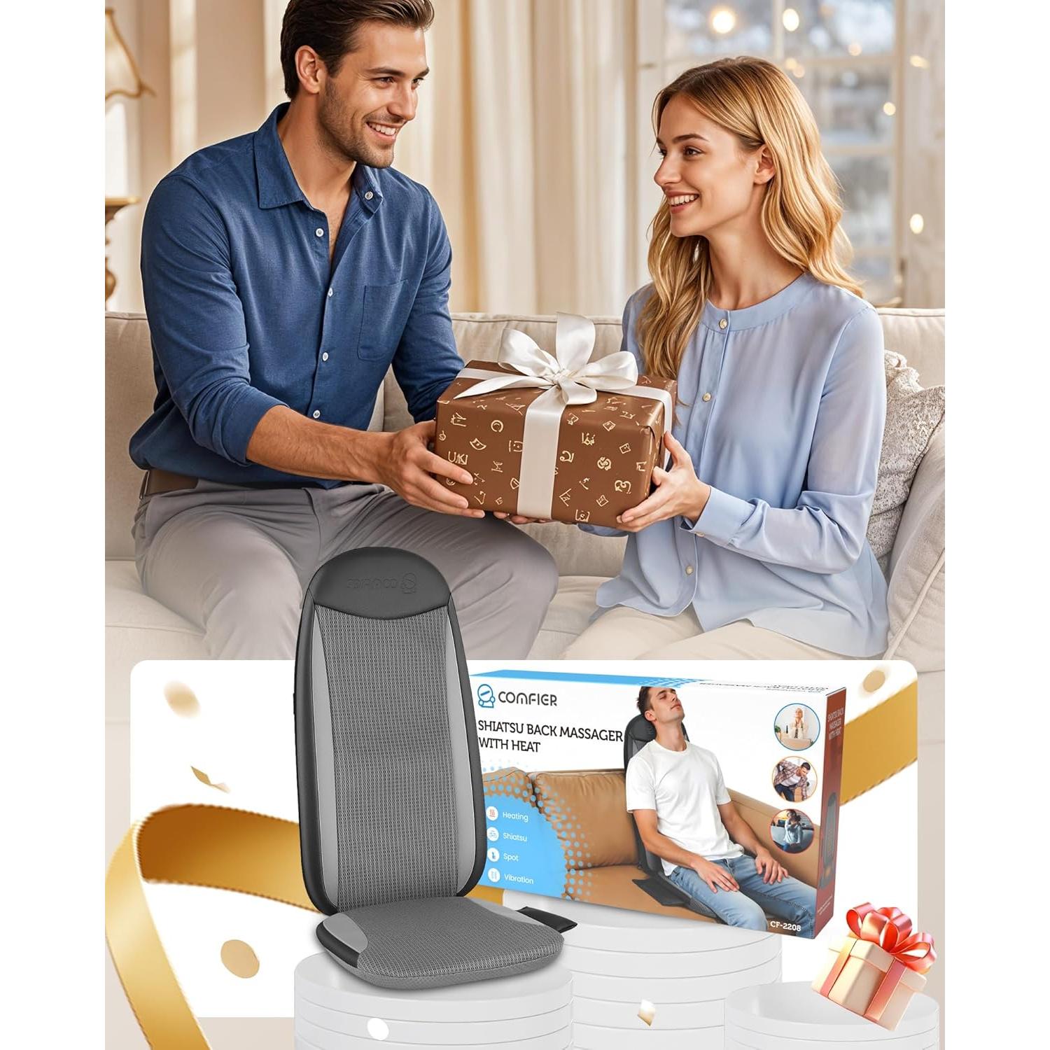 Masajeador de Espalda Shiatsu Comfier CF-2208 con Calor